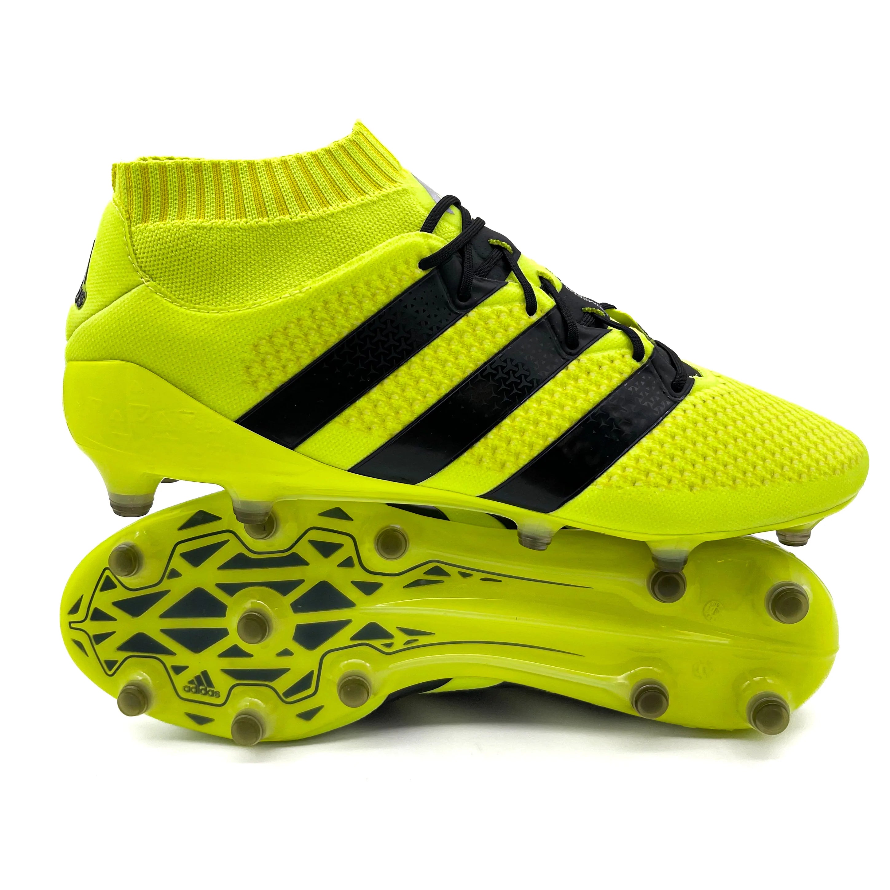 Adidas Ace 16.1 Primeknit FG Soccer Cleats for Men - Yellow/Core Black Football Shoes with Enhanced Traction | Perfect for Turf Matches & Training Sessions