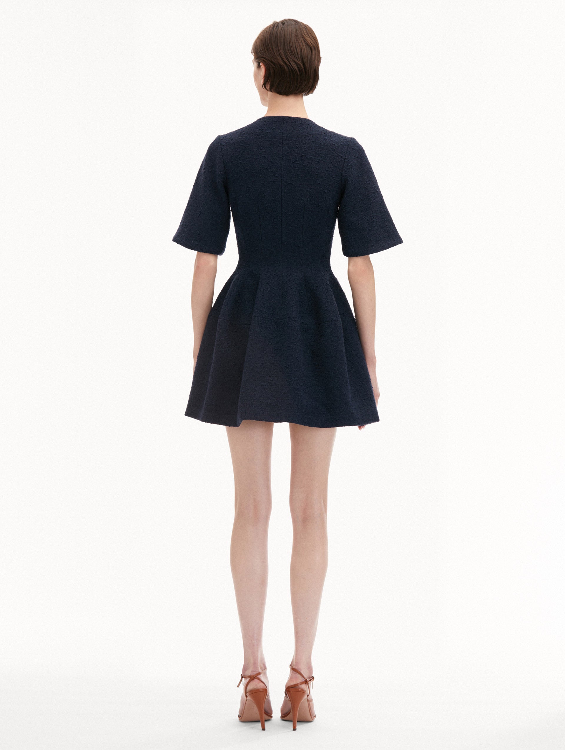 Stylish Zip Front Tweed Dress for Women - Elegant Office Wear & Party Outfit | Perfect for Work, Cocktail Events & Date Nights