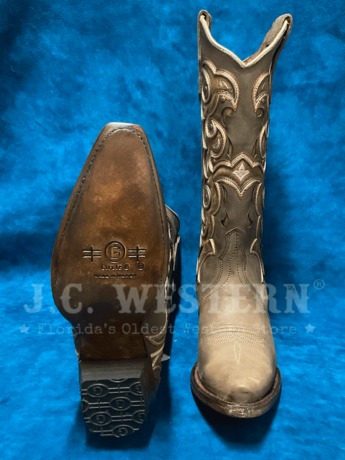 Circle G L6029 Women's Western Boots with Triad Inlay Embroidery & Studs - Chocolate Brown - Perfect for Country Dancing, Rodeos & Cowgirl Fashion