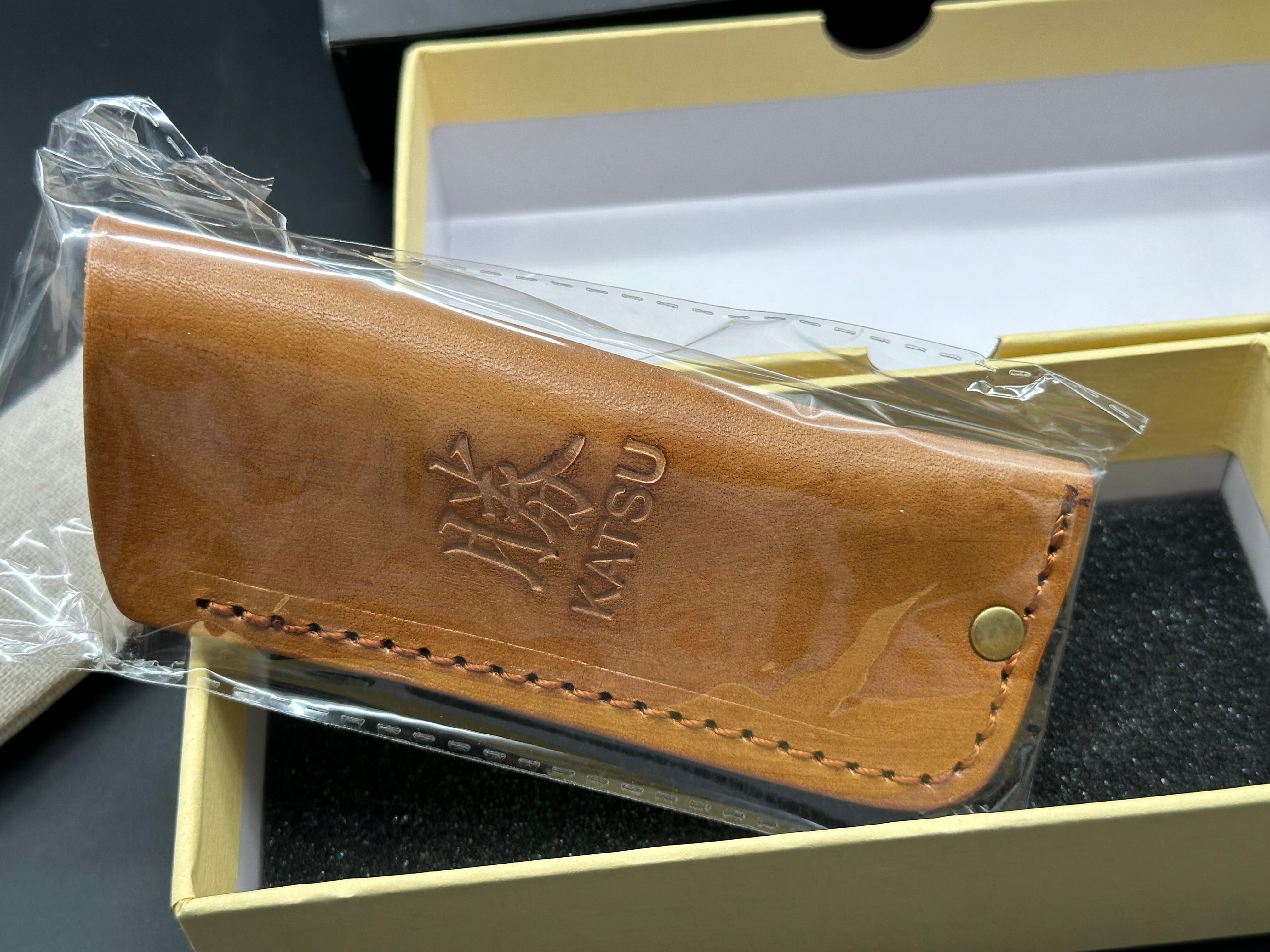 KATSU JT03 Folding Knife - CPM S35VN Stonewashed Blade, Titanium Handle with Mars Valley Fat Carbon Fiber Inlay | EDC, Outdoor, Camping, Survival Gear