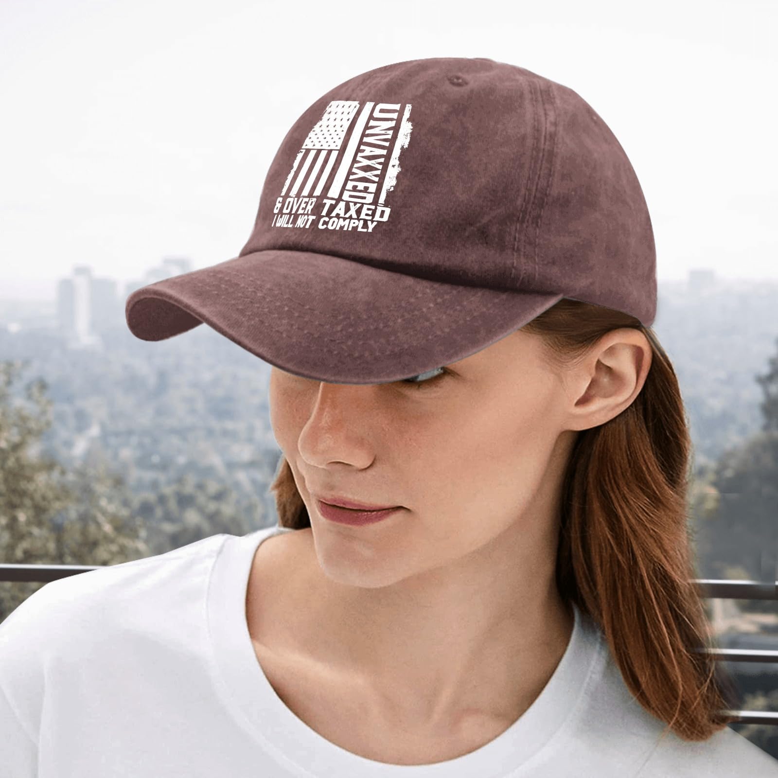 Lightweight Women's Baseball Cap - Breathable Fitted Golf Hat for Unvaccinated & Overtaxed Women | Perfect for Golf, Outdoor Sports & Casual Wear