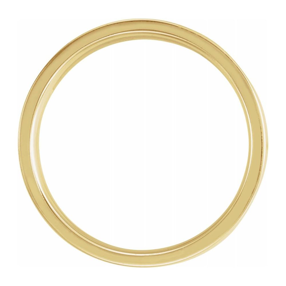 The Black Bow 6mm 10K Yellow Gold Polished Ridged Comfort Fit Band - Perfect for Weddings, Anniversaries, and Everyday Elegance