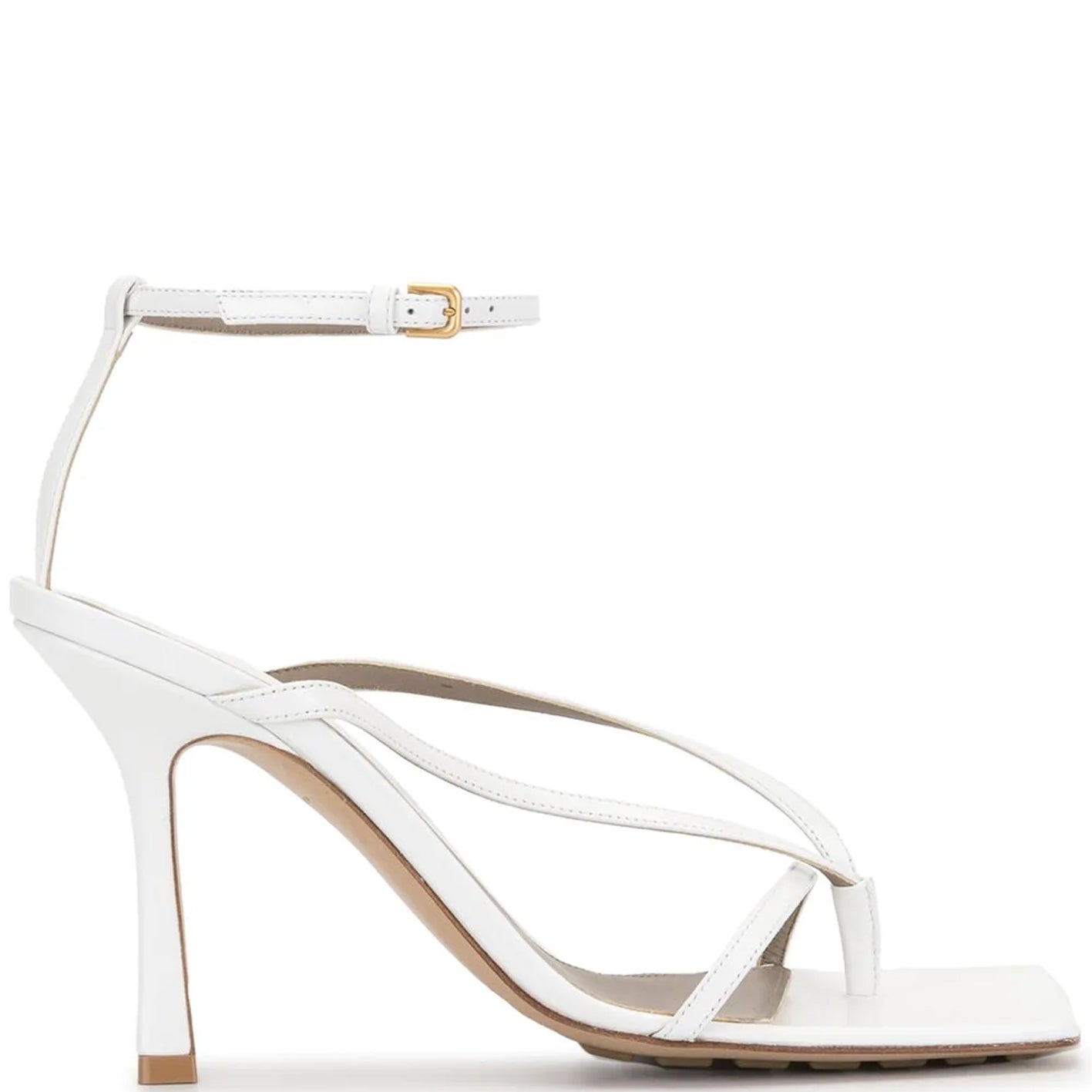 Stretch Square Sandal 90 - Women's Comfortable Slip-On Shoes in Optic White | Perfect for Casual Wear, Beach Outings & Summer Fashion