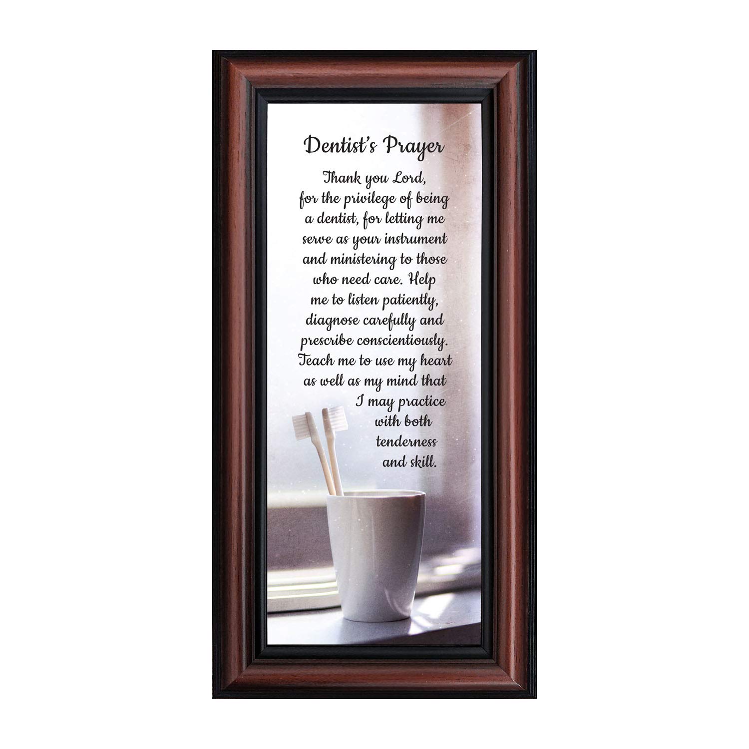 Crossroads Home Décor The Dentist Pray Picture Frame – Elegant Dental Office Wall Art for Waiting Rooms, Clinics & Gifts (7432W) – Perfect for Inspiring Patients & Creating a Calming Atmosphere