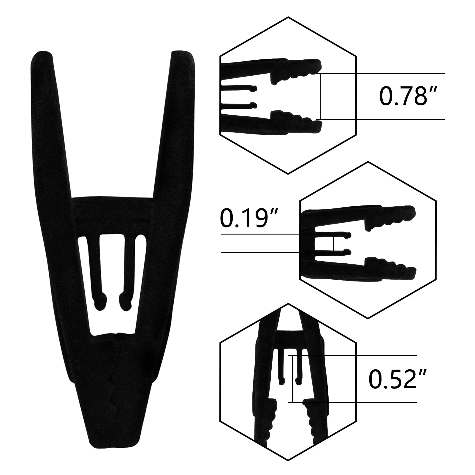 50-Pack Velvet Hangers with Clips - Heavy Duty Black Pants Hangers, Strong Flocked Clips for Slim Clothes - Space Saving Closet Organizer for Dresses, Skirts, Pants & Delicate Garments