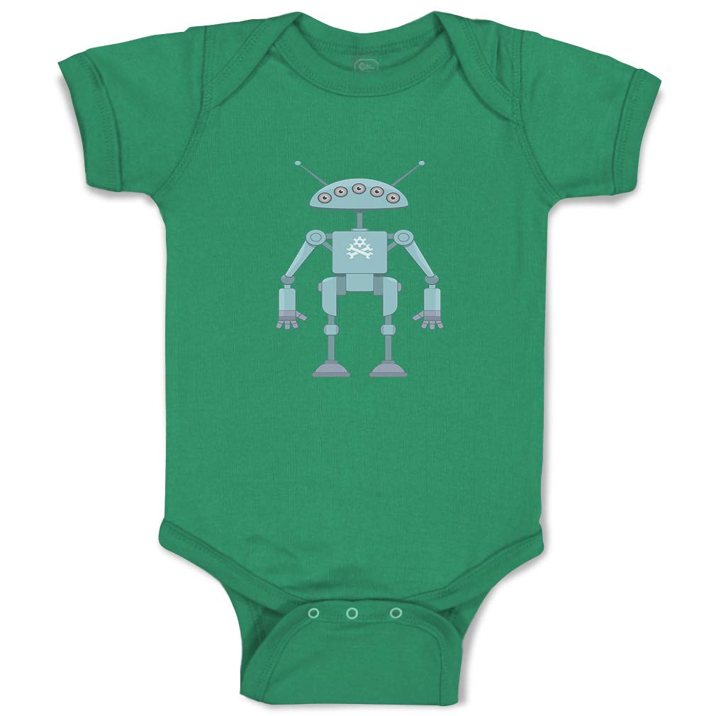 Custom Baby Bodysuit - Funny Robot with 5 Eyes Cartoon Design | 100% Cotton Unisex Infant Onesie for Boys & Girls | Perfect for Birthday Gifts, Photo Shoots & Everyday Wear