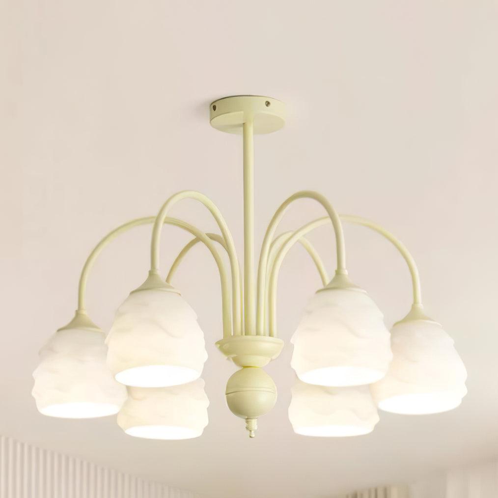 Melting Ice Cream Chandelier - Unique Dripping Ice Cream Cone Ceiling Light Fixture for Bedroom, Dining Room & Kids Room Decor