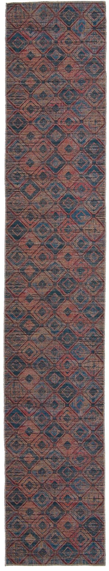 Washable 14 Ft Runner Rug - Sisu Collection by Rugs.com | Blue Flatweave Hallway & Entryway Rug | Durable & Easy-Clean for High Traffic Areas
