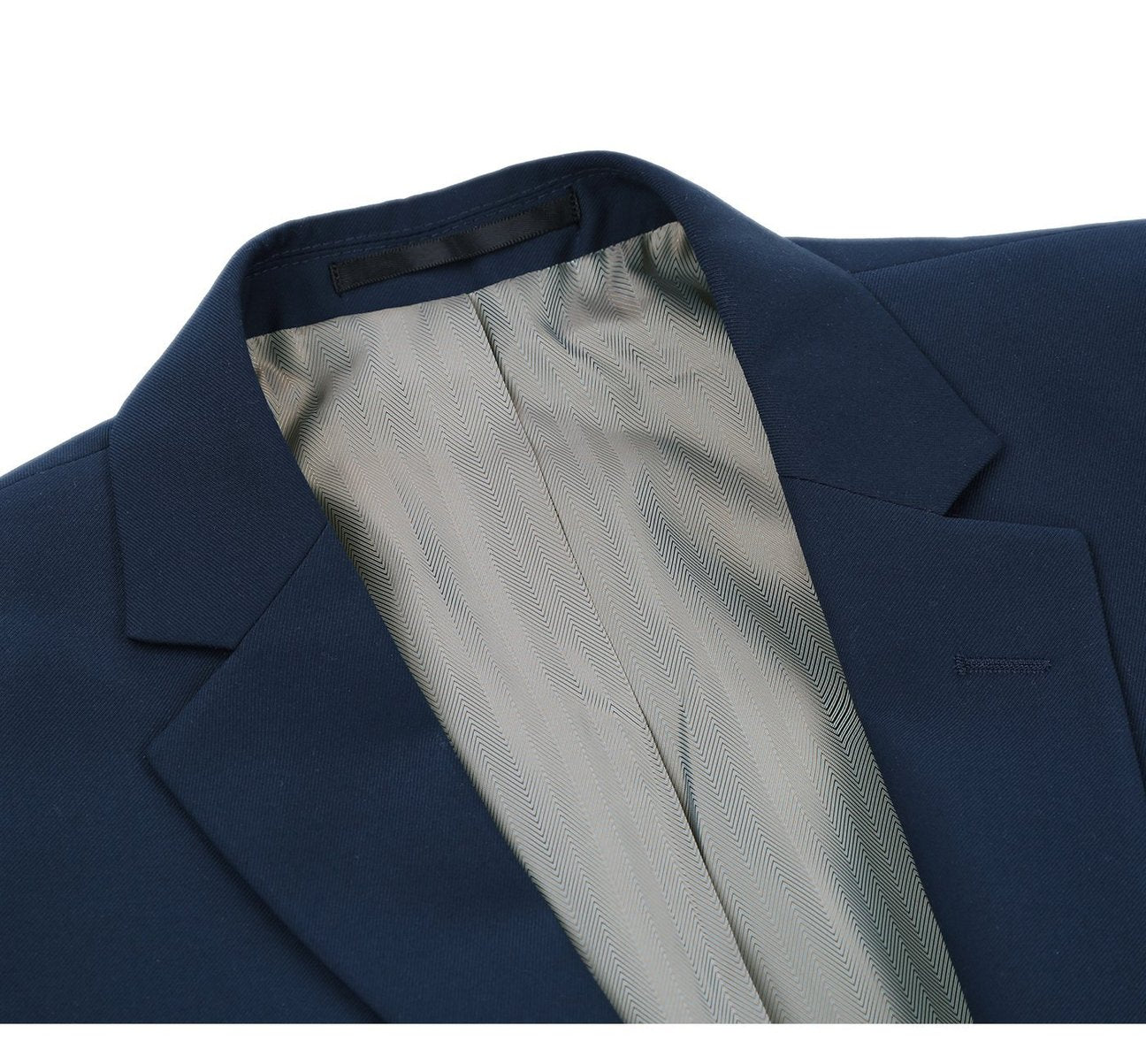 Alessandro Vitello by Renoir Navy Blue 2-Piece Slim Fit Single Breasted Notch Lapel Suit for Men | Business Formal Attire | Wedding, Office & Special Occasion Wear