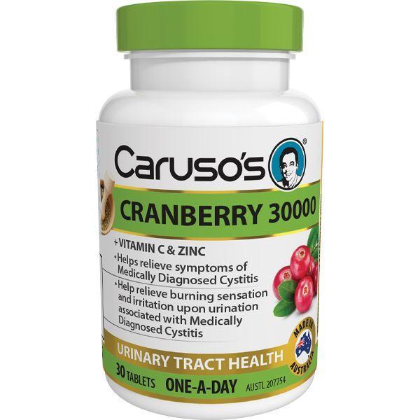 Caruso's Cranberry 30000mg One A Day Supplement - Supports Urinary Tract & Immune Health - Perfect for Daily Wellness Routine
