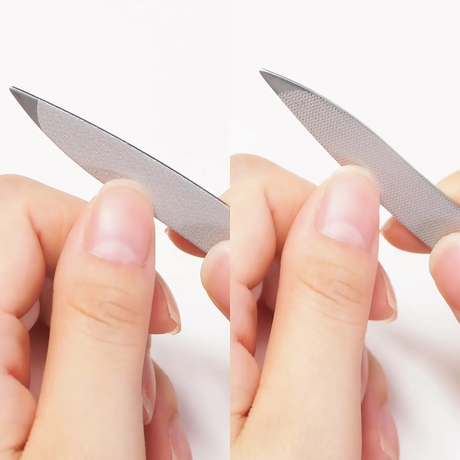 Takuminowaza Premium Stainless Steel 2-Way Nail File - Double Sided Nail Buffer for Professional Manicure & Pedicure at Home or Salon | Green Bell Brand