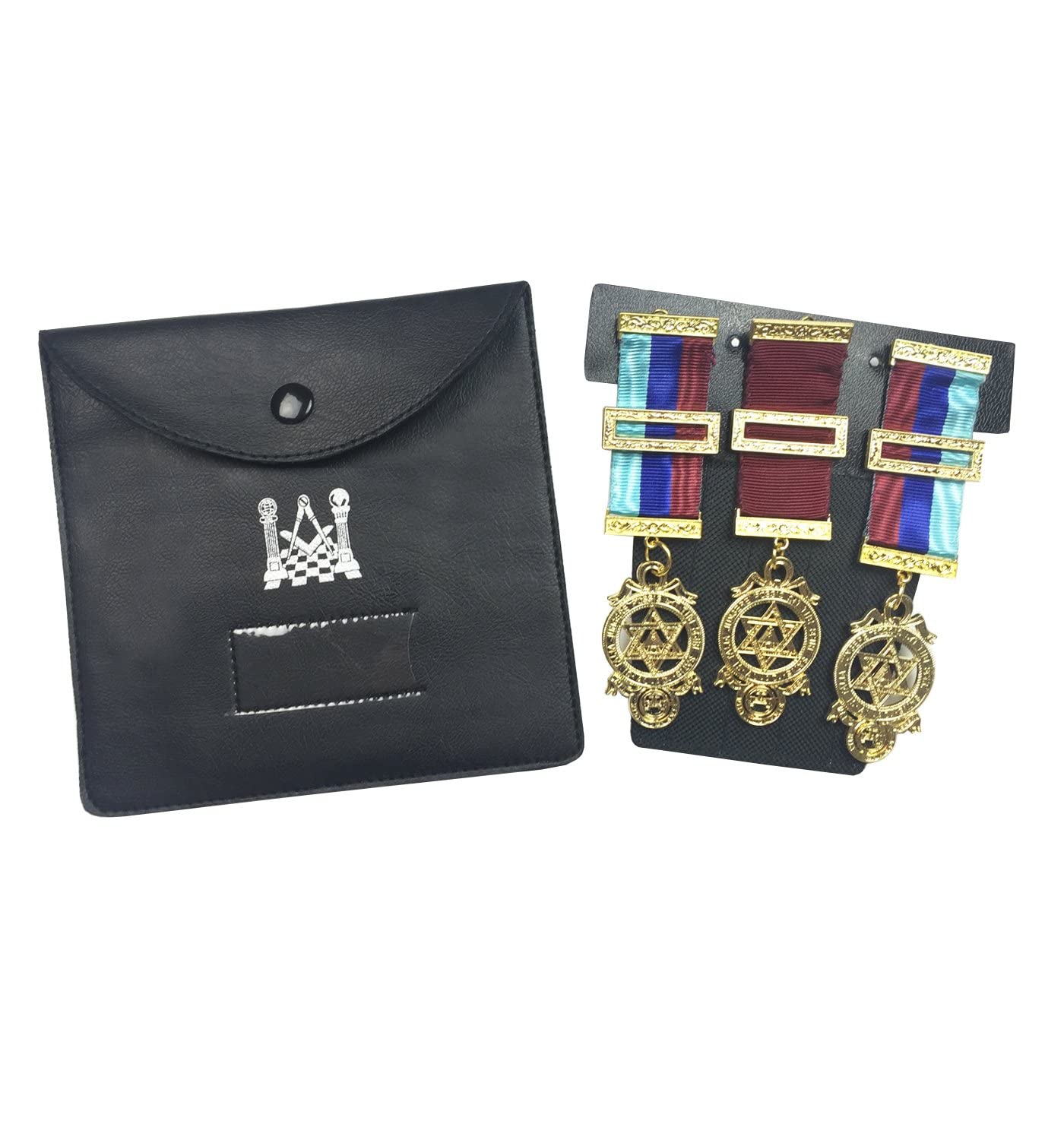 Masonic Regalia Pocket Jewel Holder - Masonic Carry Case Wallet for Lodge Members | Perfect for Safely Storing Masonic Rings, Pins & Badges at Meetings & Ceremonies