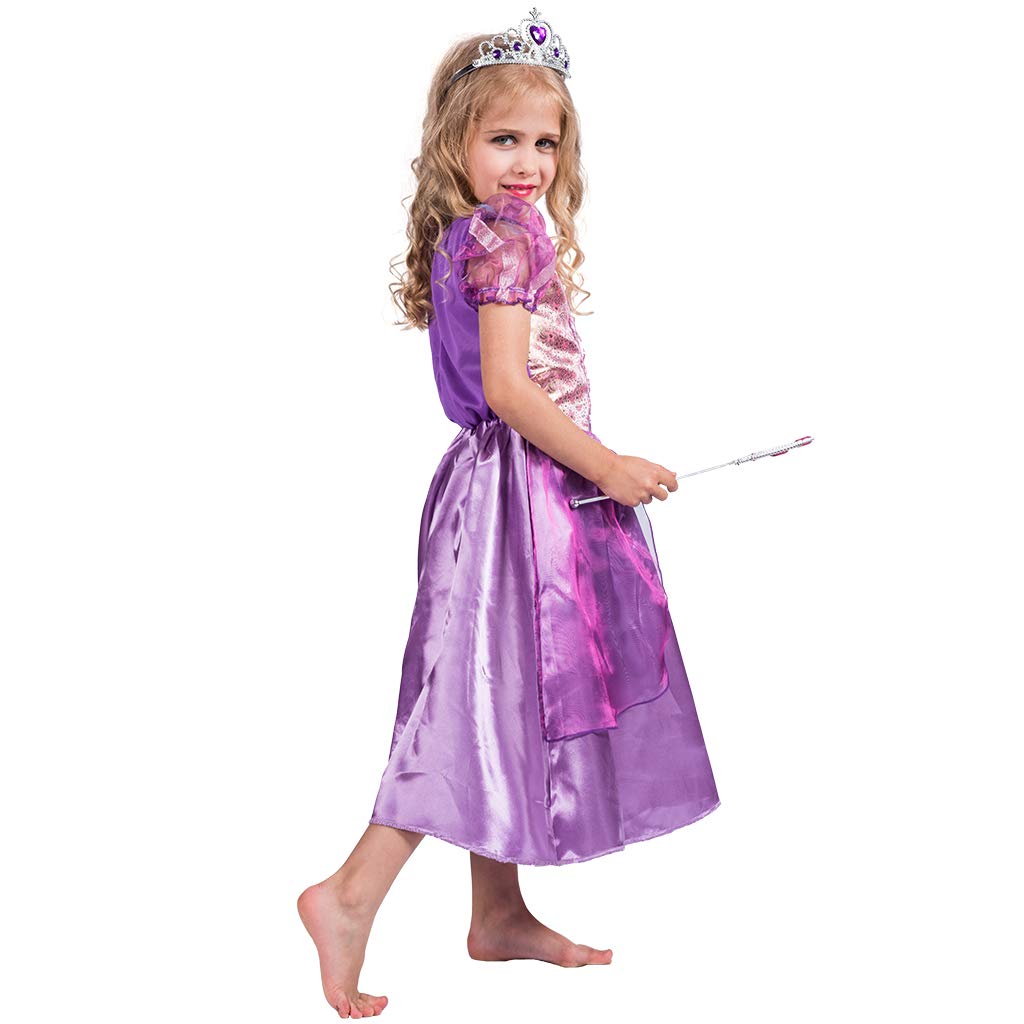 EraSpooky Girls' Princess Costume Dress for Wedding, Birthday Party & Halloween - Elegant & Cute Party Outfit for Kids