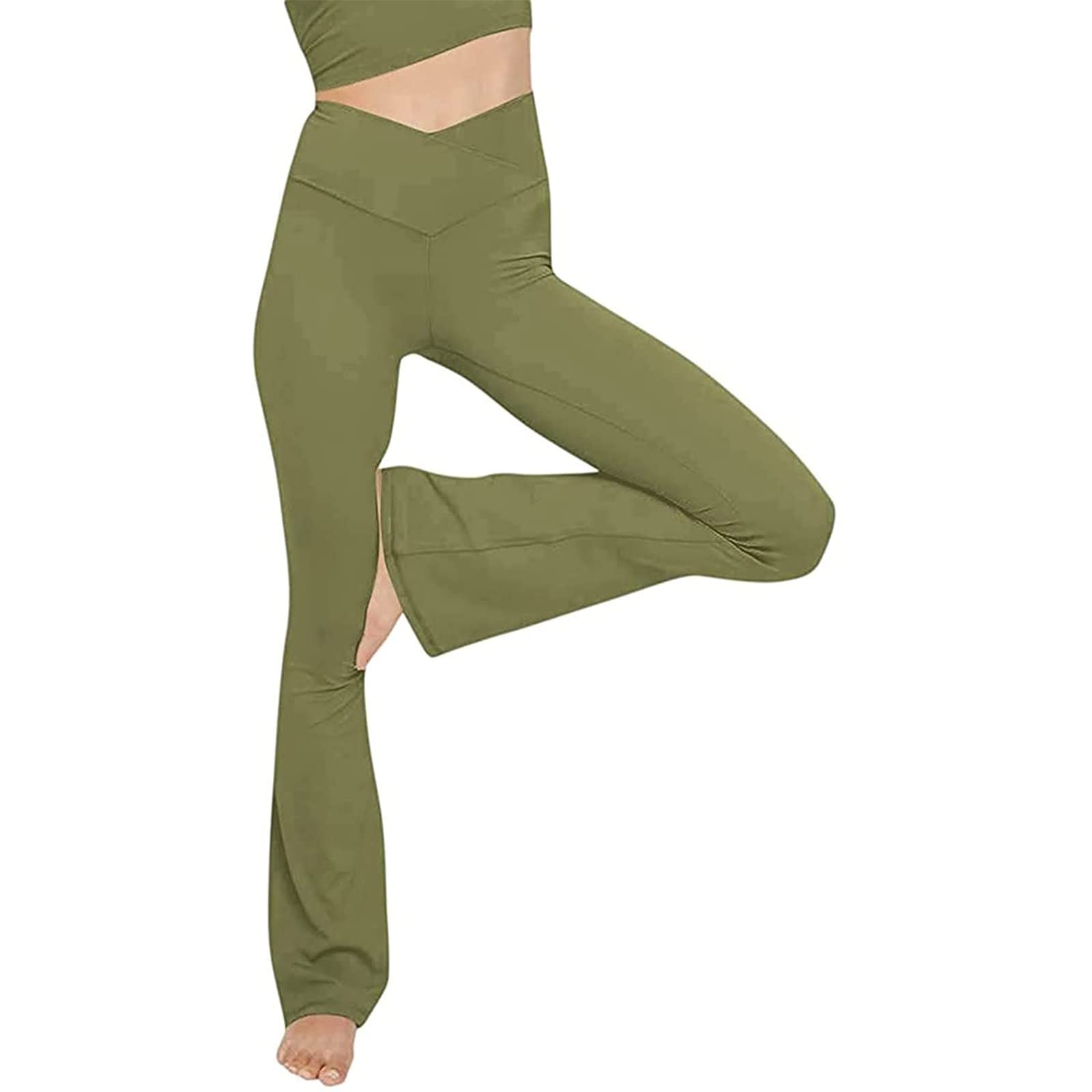 JJHAEVDY Women's High Waisted Bootcut Yoga Pants - Stretchy Non-See Through Workout Leggings with Tummy Control - Perfect for Yoga, Gym & Casual Wear