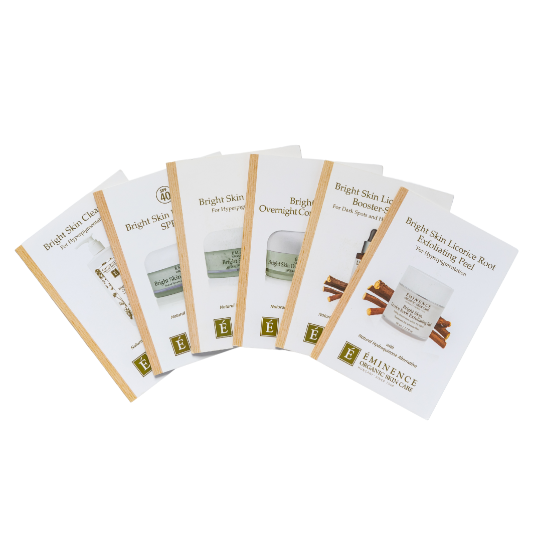 Eminence Organics Bright Skin Sample Set - Organic Skincare Kit for Radiant & Glowing Skin - Perfect for Travel, Gifts & Daily Skincare Routine