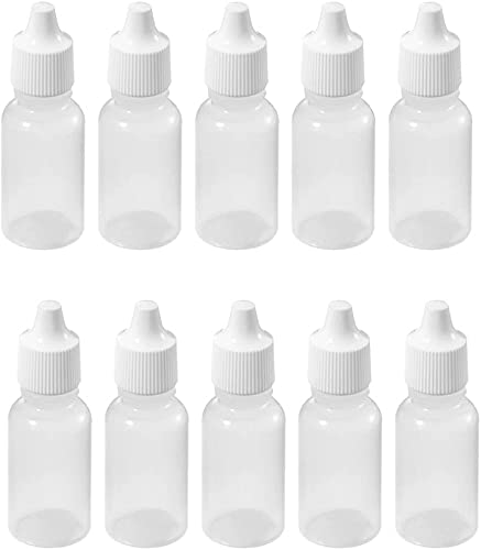 12 Pack 10ml Clear Plastic Bottles for Perfume, Essential Oils, Attar & Cosmetics | Small Travel-Sized Containers for DIY, Aromatherapy & Eye Drops | Leak-Proof Refillable Mini Bottles