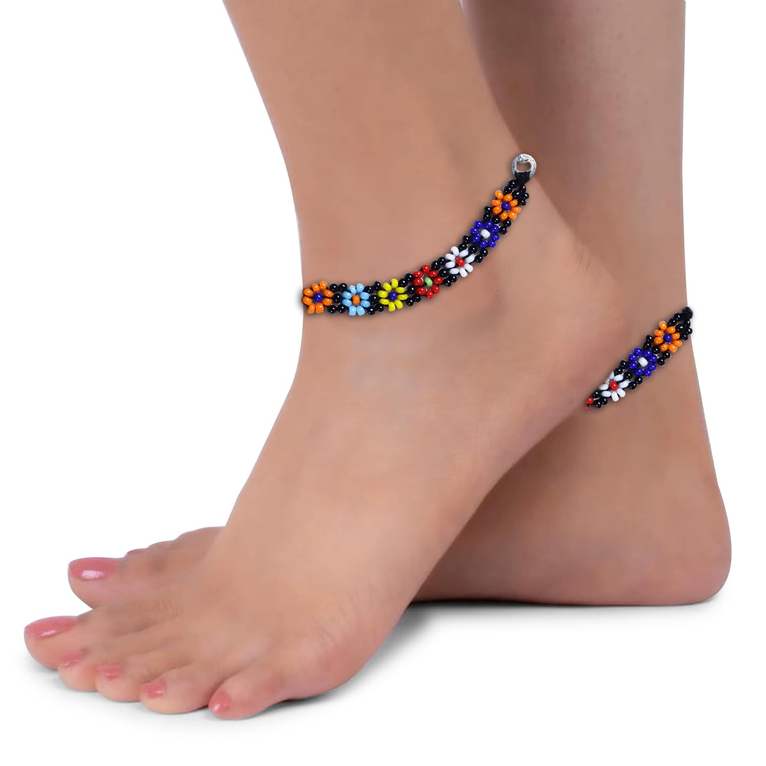 Prapti Handicrafts Beaded Anklets for Women & Girls – Stylish Barefoot Jewelry & Footwear (Pack of 1) | Perfect for Beach, Yoga, and Boho Fashion