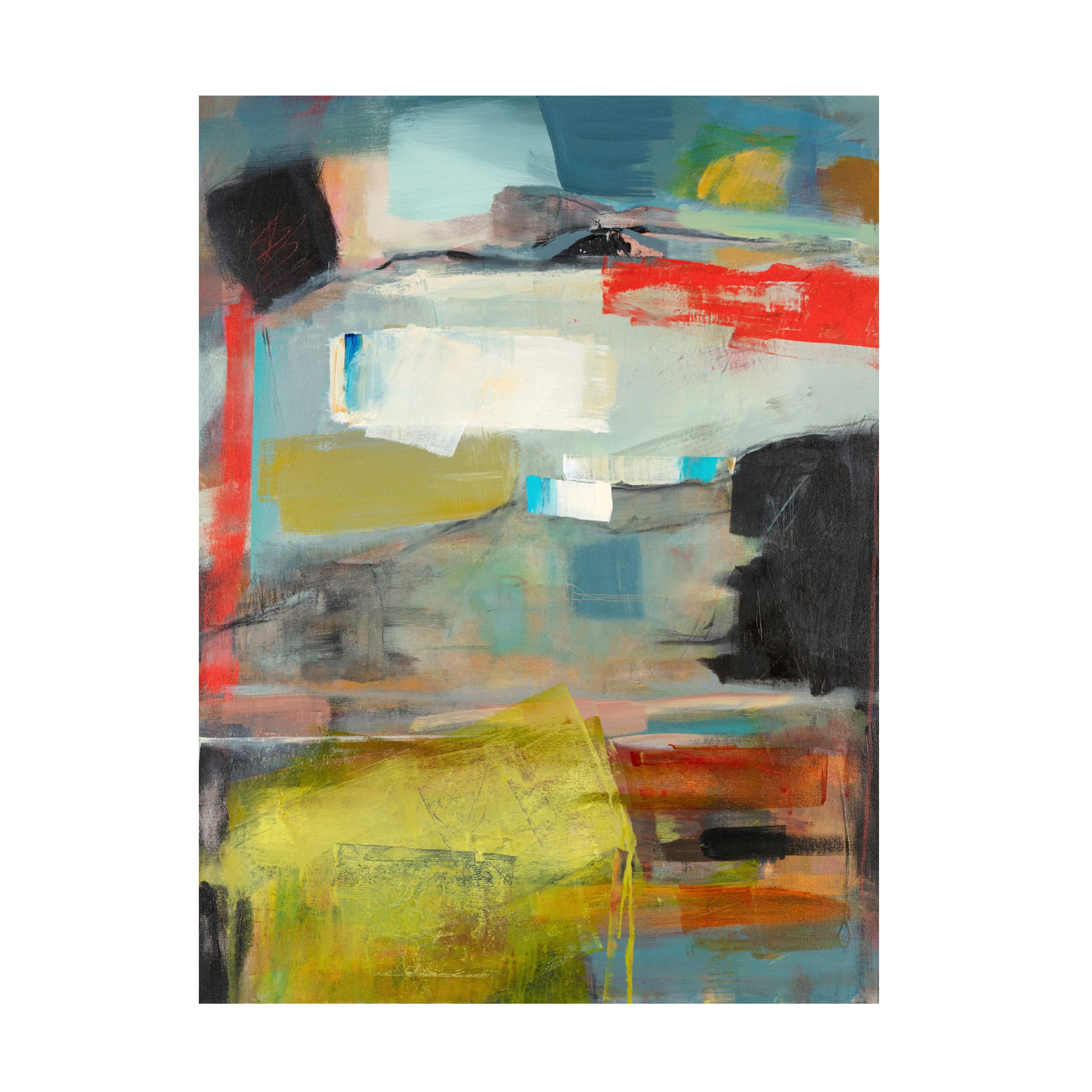 Trademark Fine Art 'Grass' Canvas Wall Art by Deanna Schuerbeke - Modern Nature Landscape Painting for Living Room, Bedroom & Office Decor