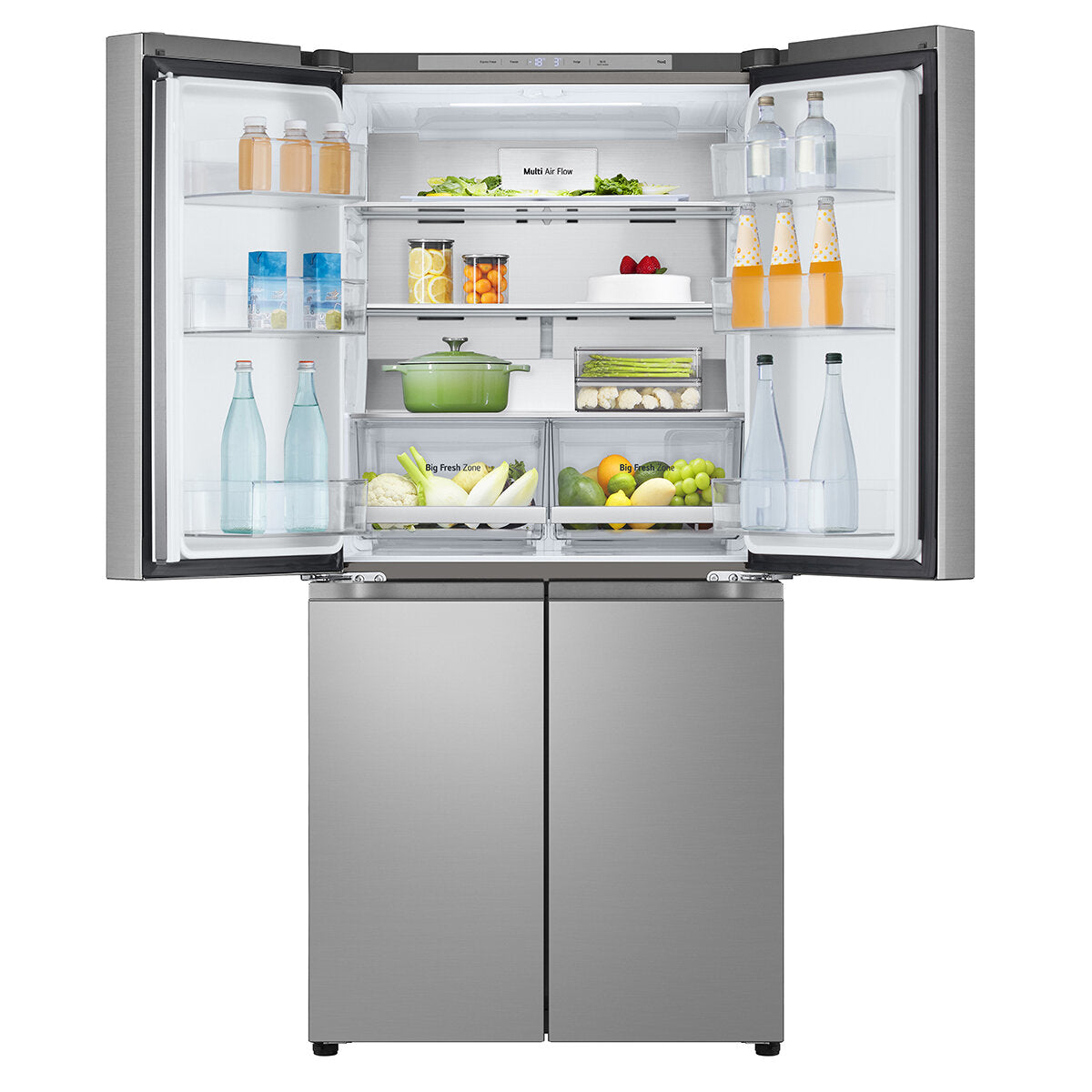 LG 530L French Door Refrigerator with Smart Cooling System - Stainless Steel GF-B505PL - Energy Efficient Large Capacity Fridge for Modern Kitchen & Family Use