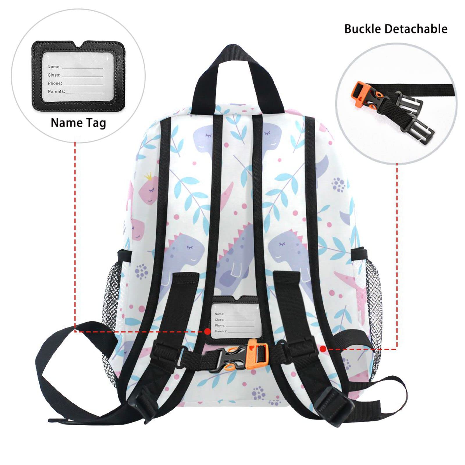 Dinosaur Kids Backpack for Boys - Pink & Purple School Bag for Preschool