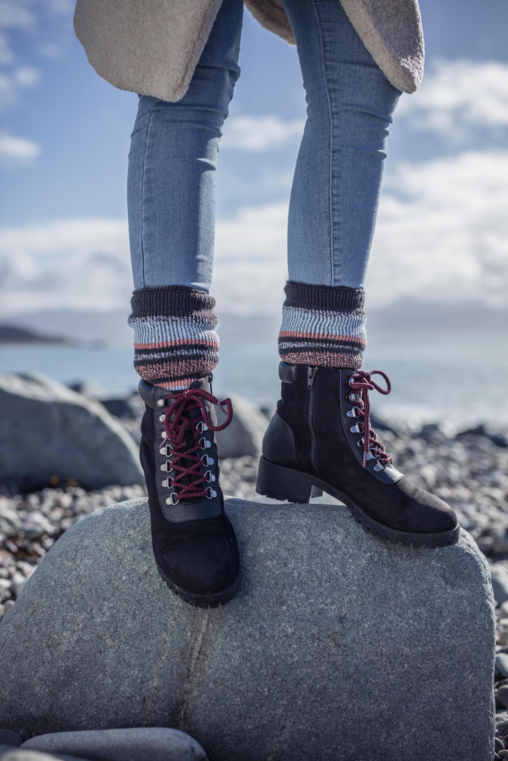 HEAT HOLDERS Women's Fleece Insulated Thermal Socks - Ultra Warm Fuzzy Boot Socks for Winter | Perfect for Cold Weather, Snow Boots & Cozy Indoor Wear