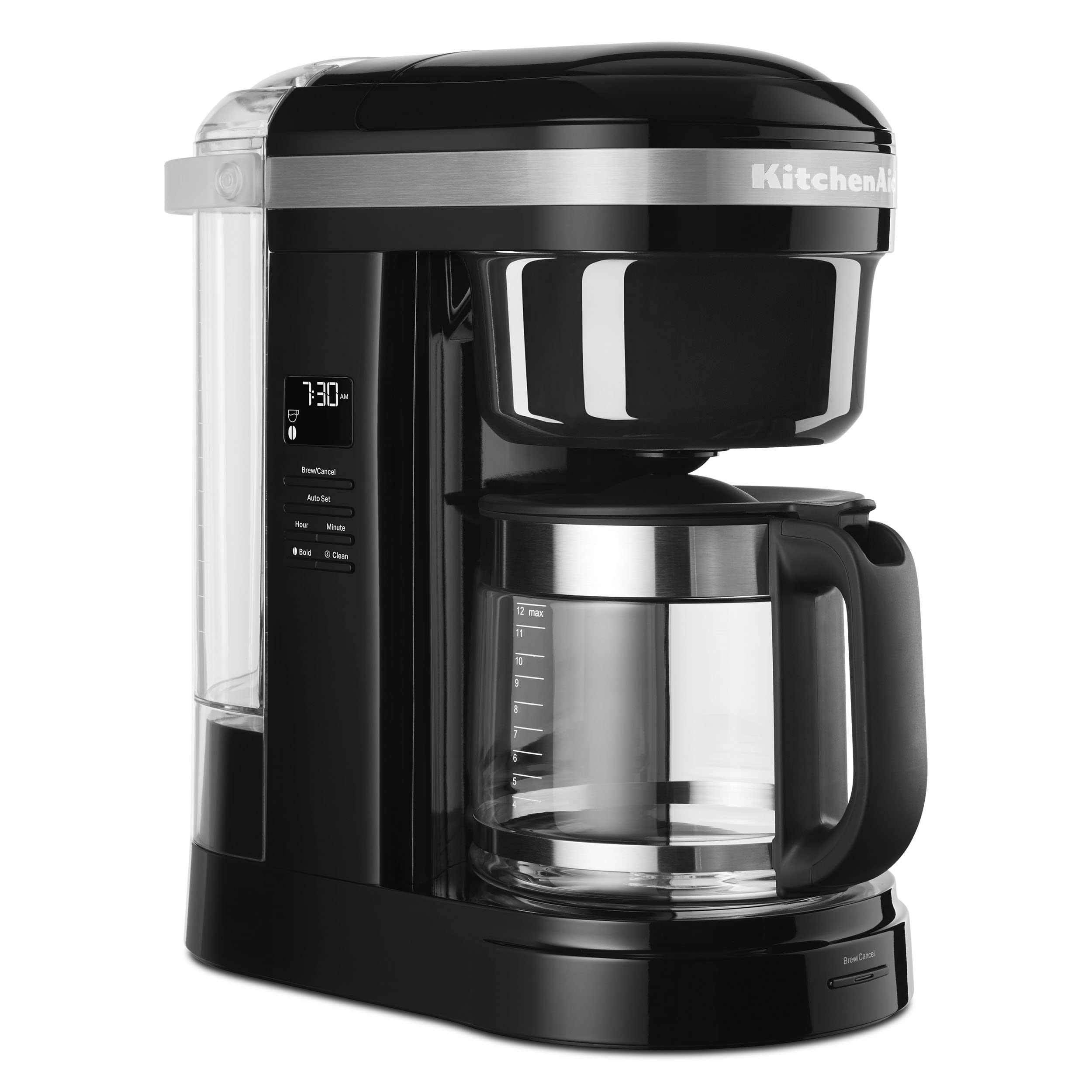 KitchenAid KCG8433 Burr Coffee Grinder & KCM1208OB 12-Cup Drip Coffee Maker with Spiral Showerhead - Onyx Black - Perfect for Home, Office, and Coffee Shop Use