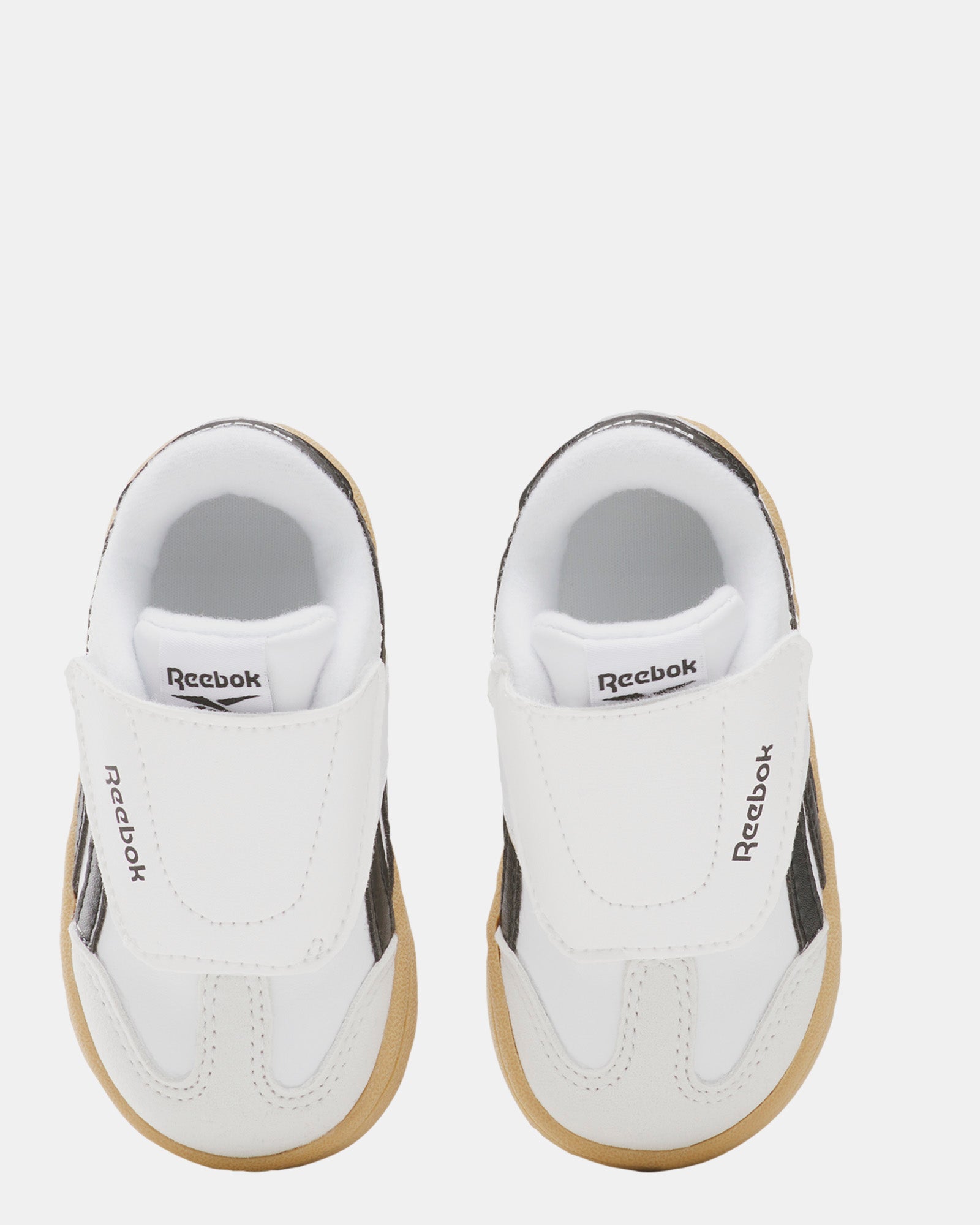 Reebok Smash Edge Hook & Loop Sneakers - White, Black & Gum Colorway | Classic Low-Top Training Shoes for Men & Women | Perfect for Gym, Running & Casual Wear
