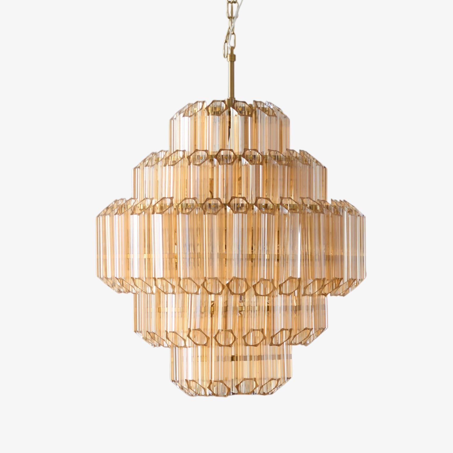 Luxury Aurum Cascade Murano Glass Chandelier - Handcrafted Italian Crystal Lighting Fixture for Dining Room, Foyer & Luxury Home Decor