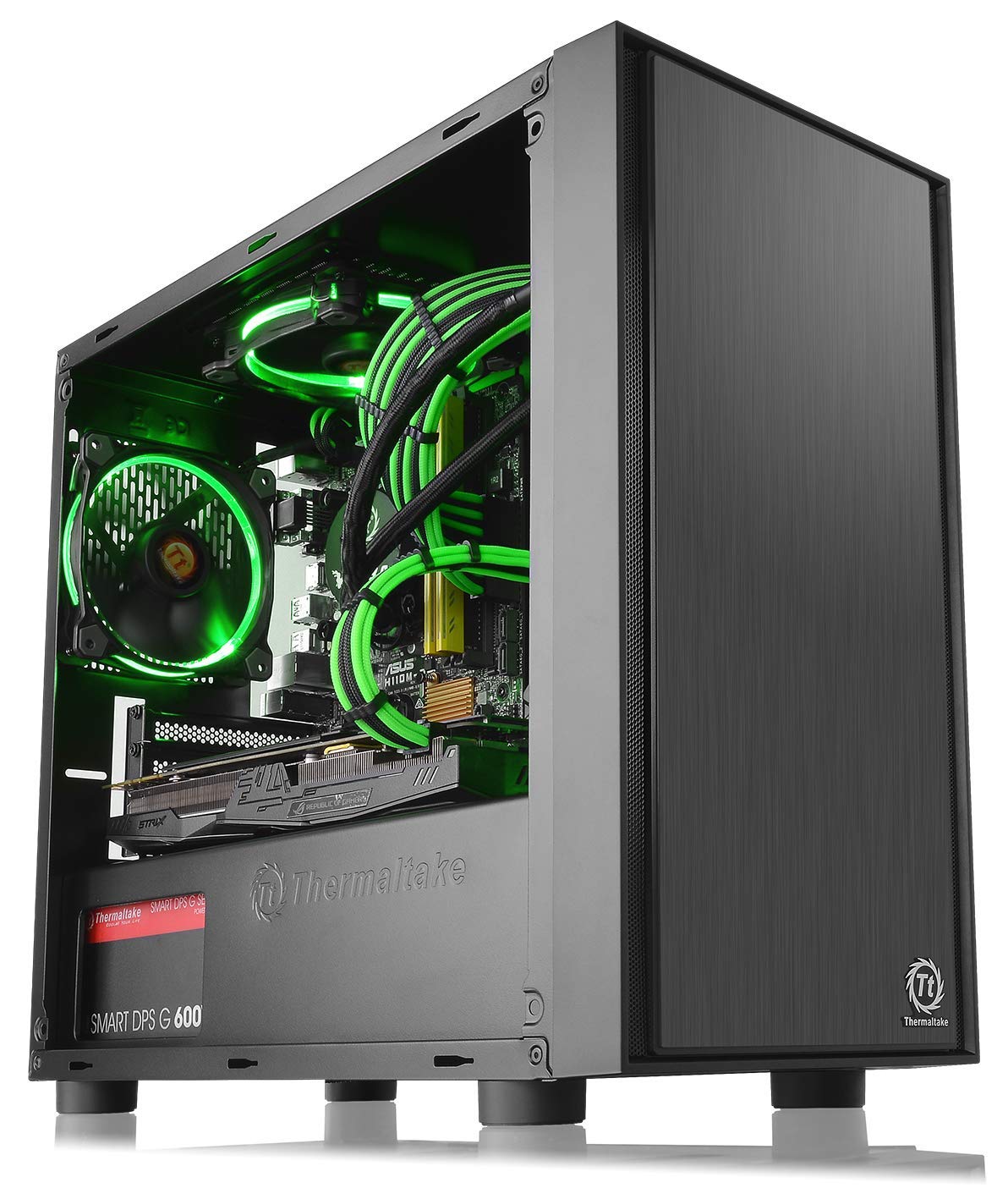 Thermaltake Versa H17 Black Micro ATX Mini Tower Gaming PC Case - Compact Computer Case with 120mm Rear Fan Pre-Installed | Perfect for Small Form Factor Gaming Rigs & Home Office Setups
