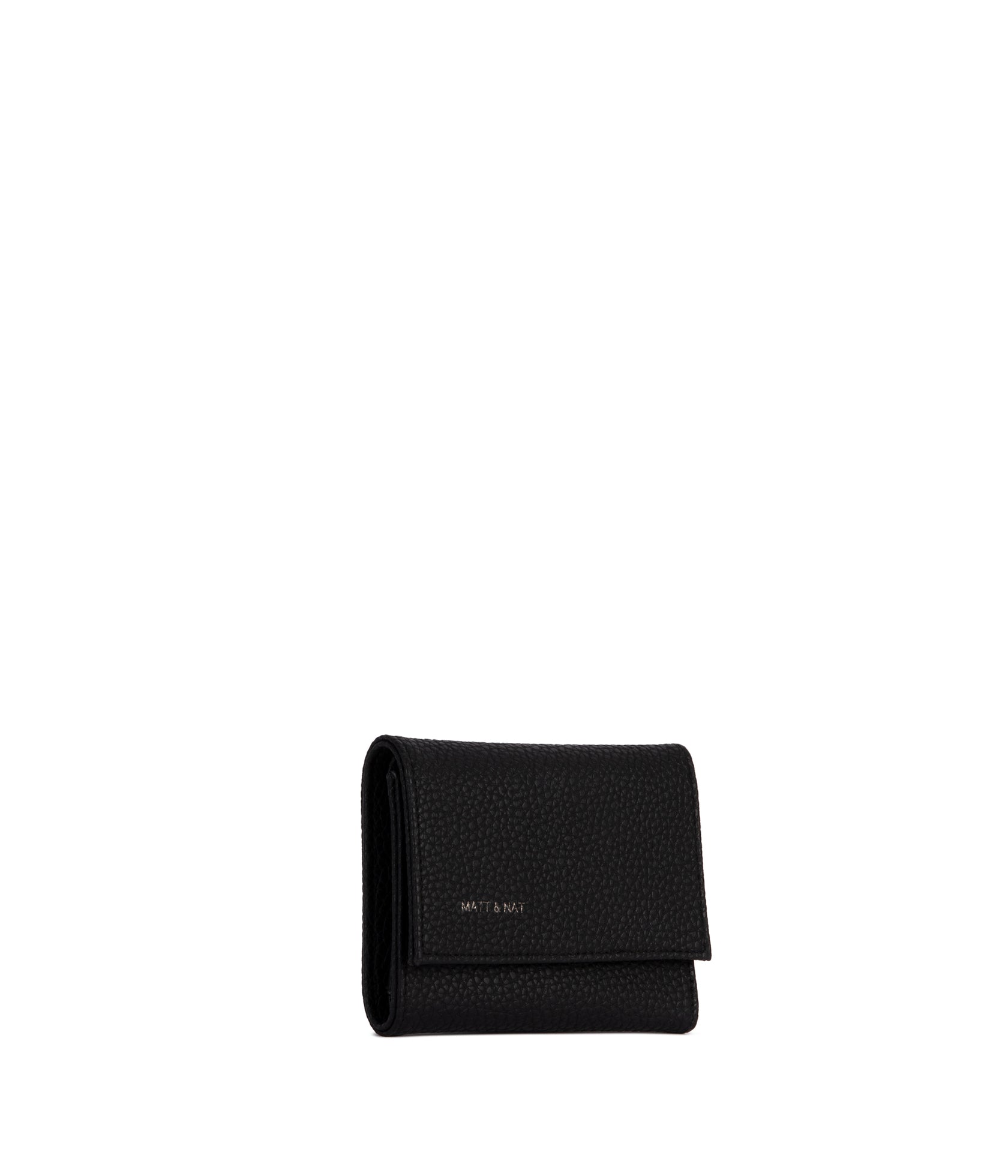 Matt & Nat Black Artin Trifold Vegan Leather Wallet for Men - Slim RFID Blocking Bifold Credit Card Holder for Everyday Use & Travel