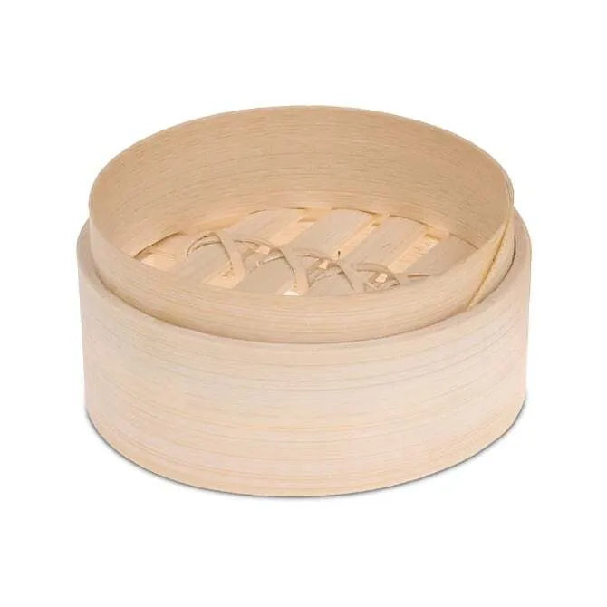 3 Inch Bamboo Steamer Basket - Natural Bamboo Steamer for Dumplings, Bao Buns & Dim Sum - Perfect for Asian Cooking & Healthy Meal Prep