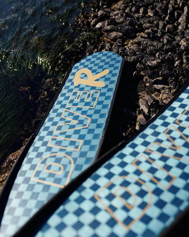 DiveR HypeTex Blue Free Diving Fin Blades - Premium Scuba & Spearfishing Fins for Ocean Adventures