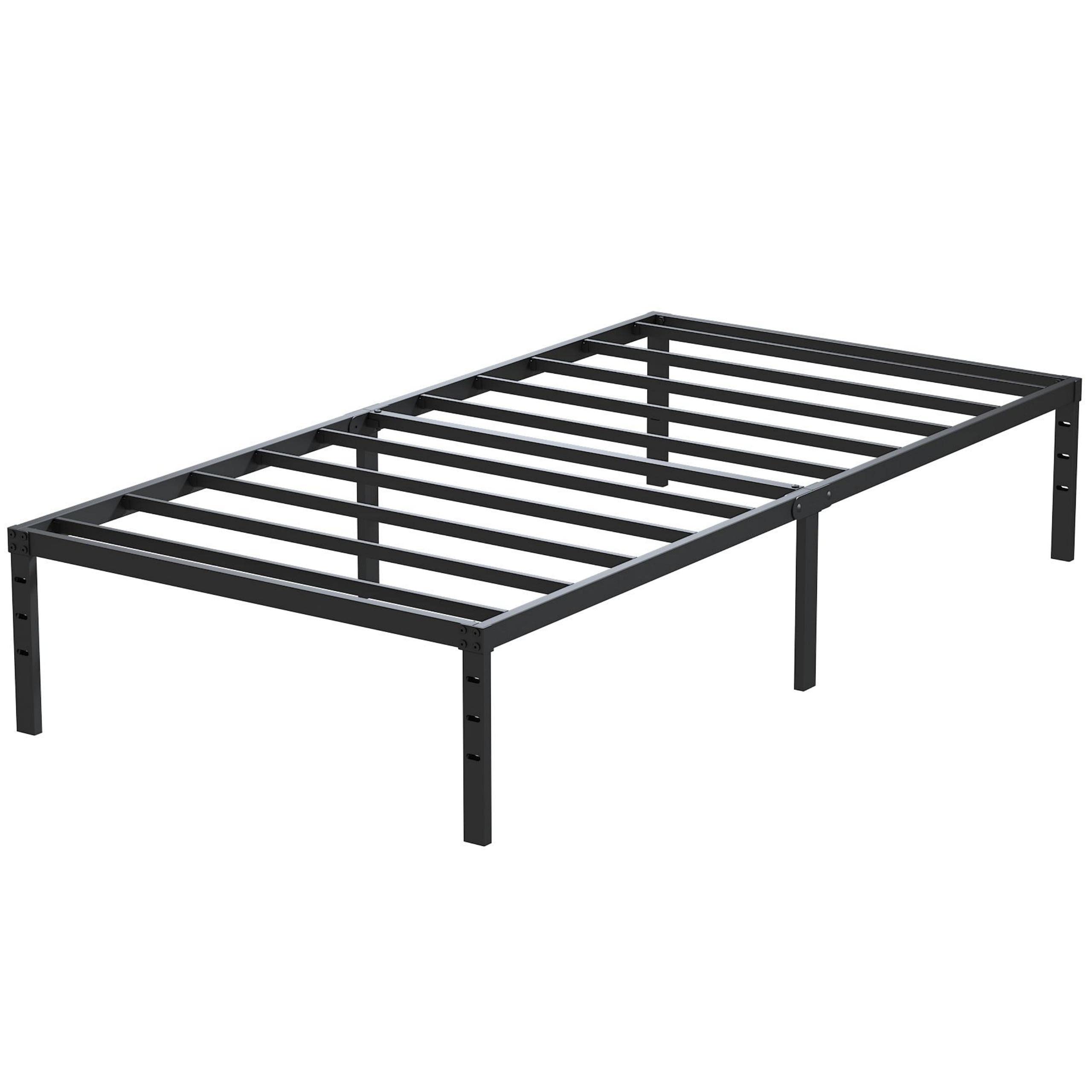 Heavy Duty 14 Inch Twin XL Metal Platform Bed Frame - No Box Spring Needed, Supports Up to 2500 lbs, Easy Assembly, Noise Free, Black - Perfect for Dorm Rooms, Guest Beds & Small Spaces