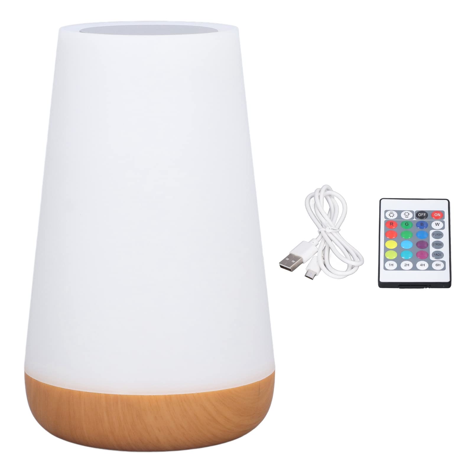 POCREATION Touch Sensor Lamp with USB Charging Port - Dimmable Warm White & RGB Color Changing LED Night Light for Bedroom, Office, Hallway - Perfect for Reading, Relaxation and Mood Lighting