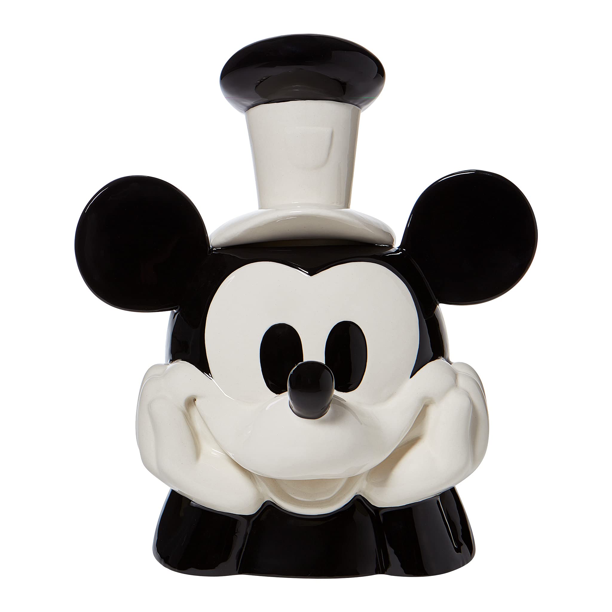 Enesco Disney Mickey Mouse Steamboat Willie Ceramic Cookie Jar - 10.25 Inch Multicolor Collectible | Vintage Kitchen Decor & Disney Fan Gift Idea
