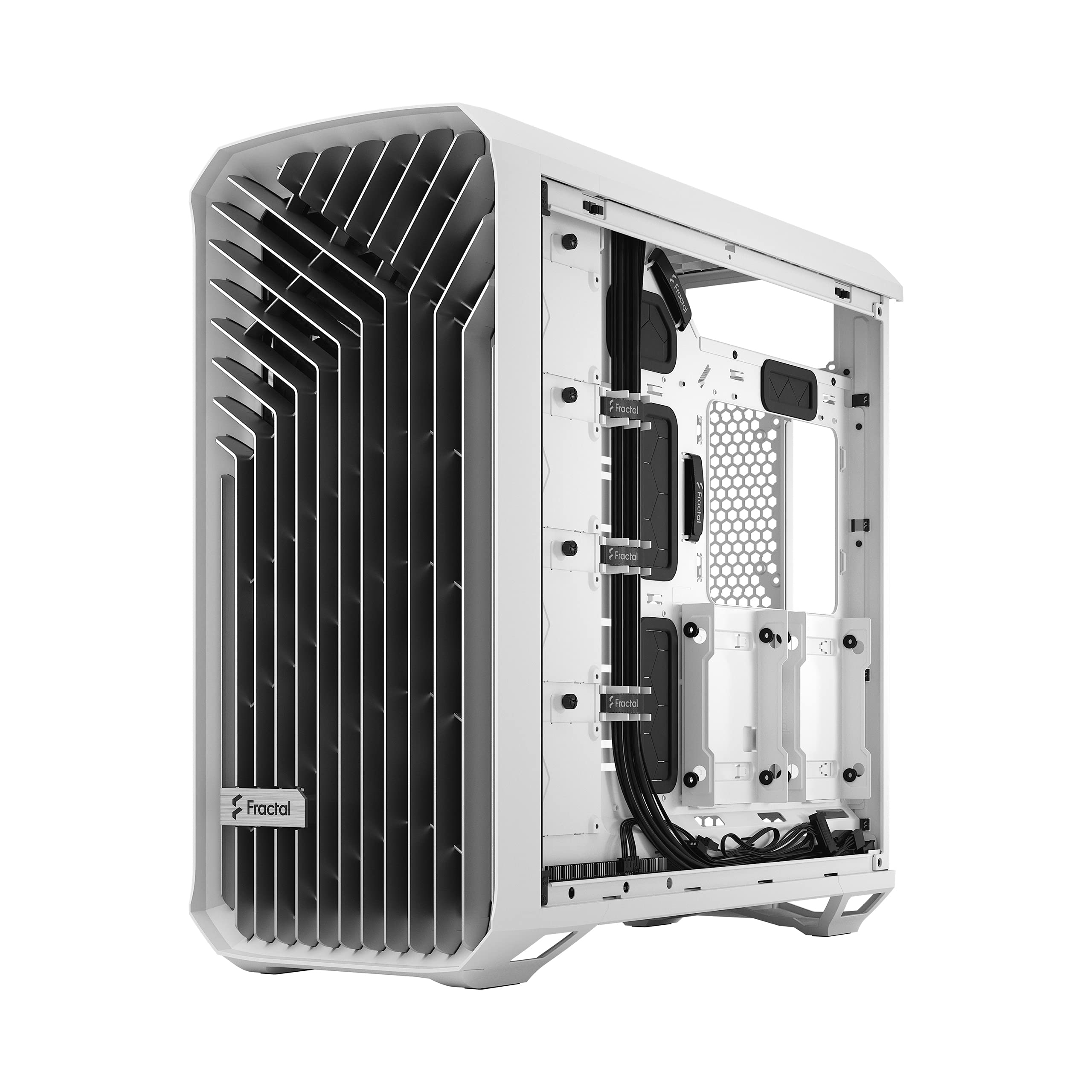 Fractal Design Torrent White E-ATX High Airflow PC Case with Tempered Glass Window - Mid Tower Gaming Computer Case for High-Performance Builds & RGB Setup
