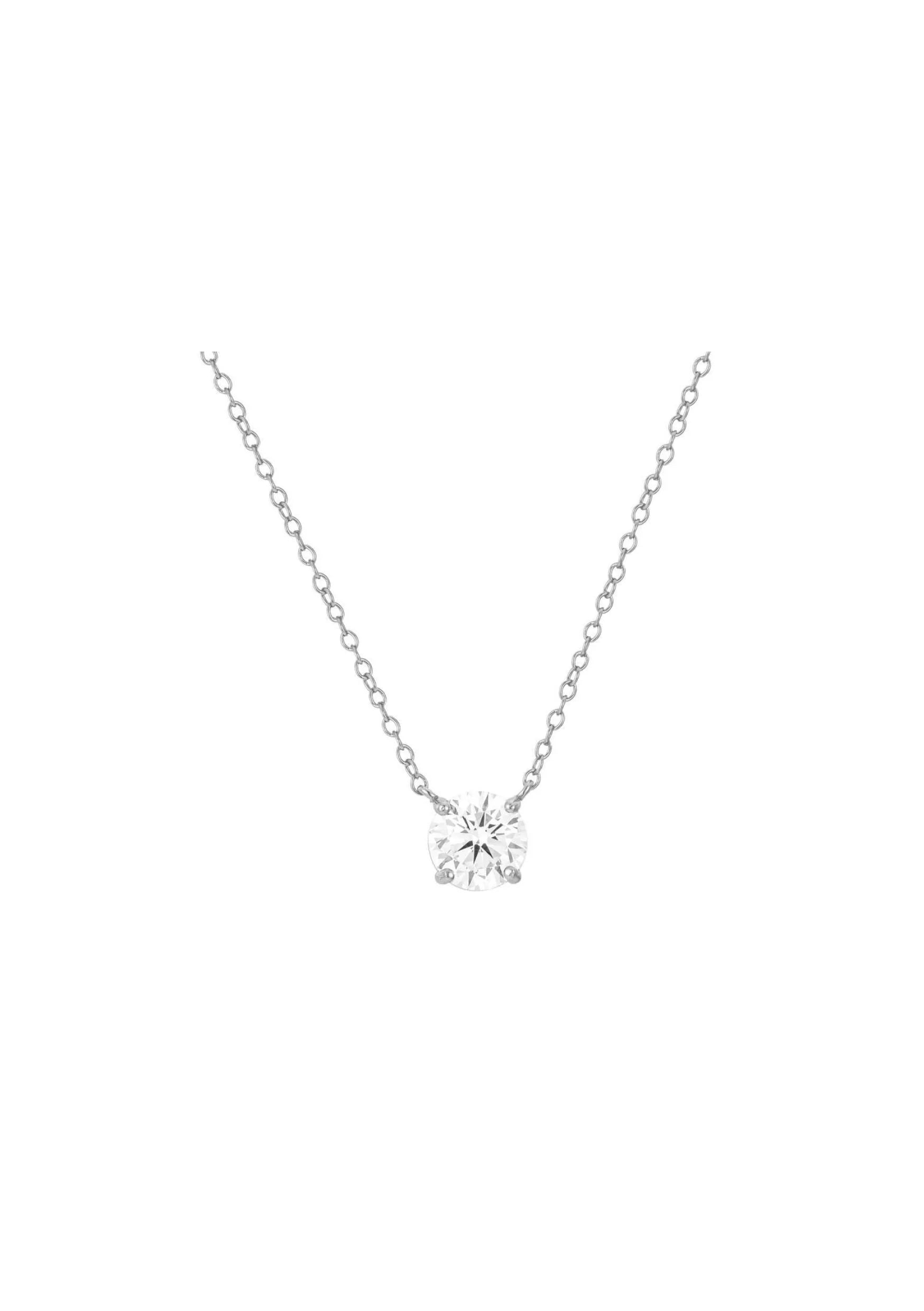 Lola Knight Lily Crystal Necklace Sterling Silver - Elegant Floral Jewelry for Women, Perfect for Weddings, Parties & Everyday Wear
