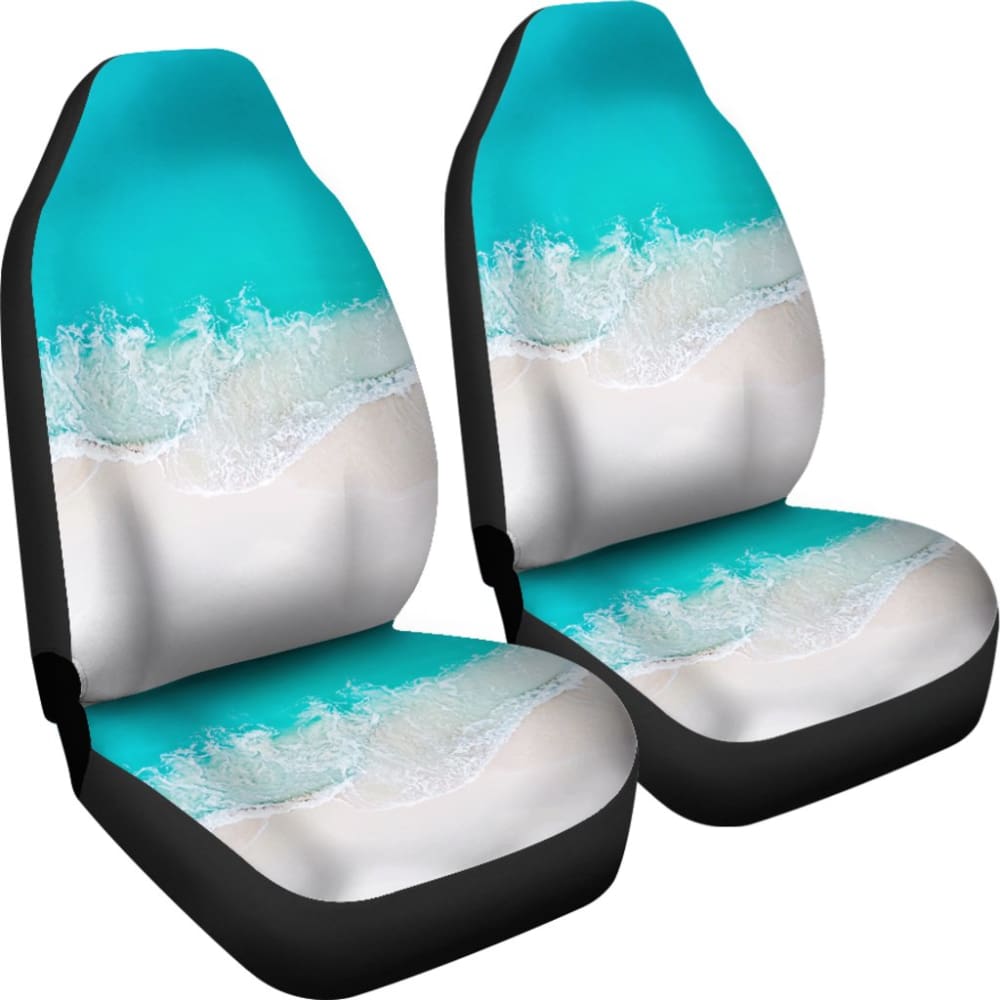 Stylish Beach-Themed Car Seat Covers with Sand & Wave Design 211305 - Perfect for Summer Road Trips & Coastal Adventures