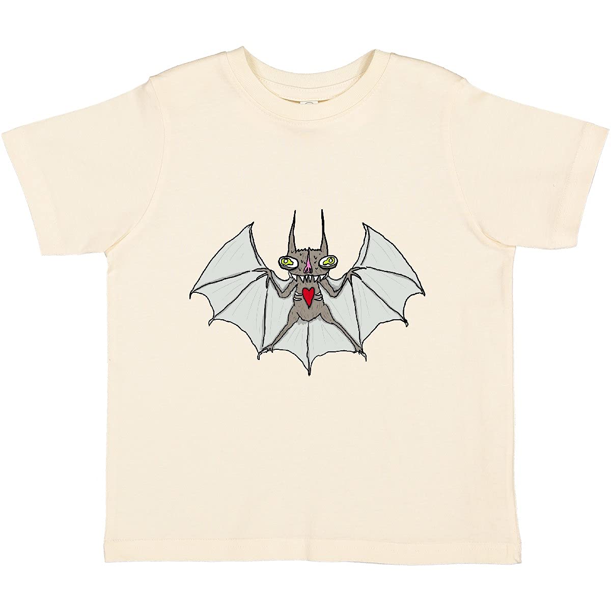 Inktastic Crazy Bat Toddler T-Shirt - Gus Fink Studios | Cute Halloween Graphic Tee for Boys & Girls | Perfect for Costume Parties & Trick-or-Treating