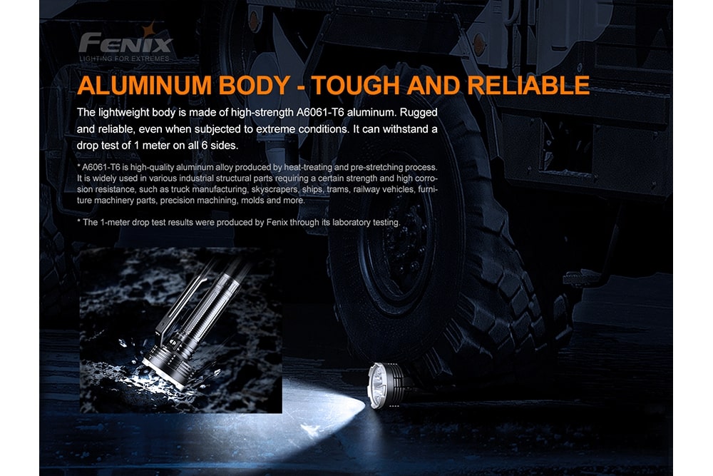 Fenix LR80R Rechargeable LED Searchlight - 3500 Lumens, Waterproof Flashlight for Camping, Hunting & Emergency Use (Open Box)