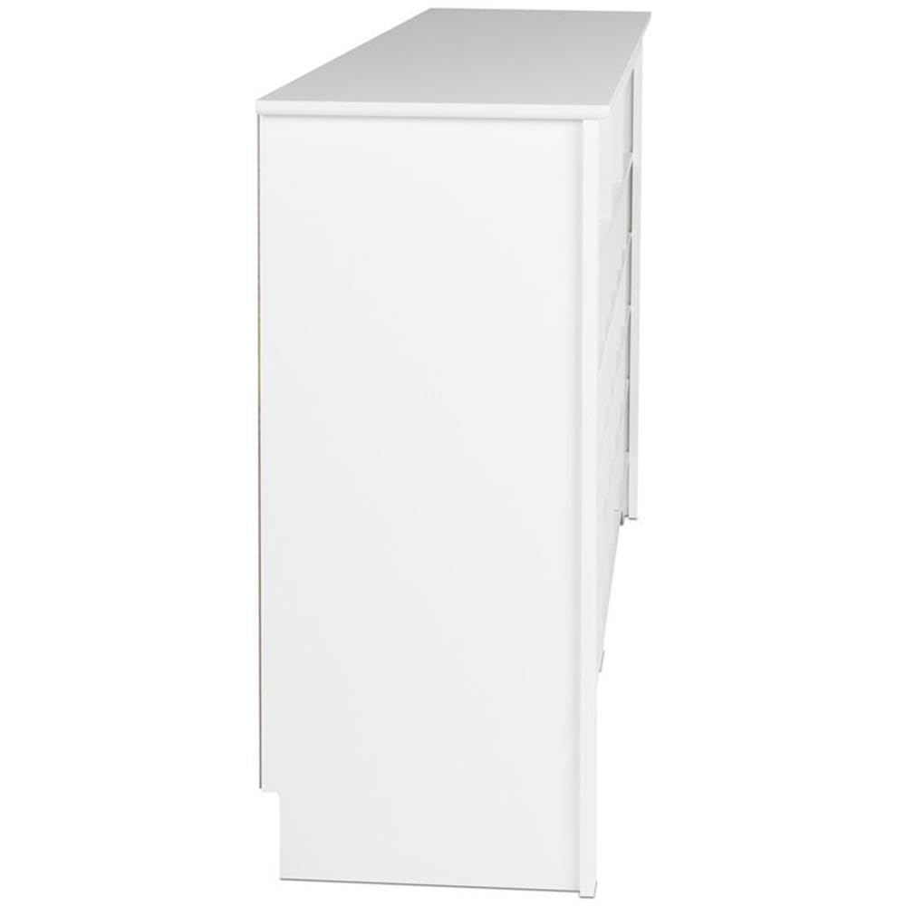 Prepac White Shoe Storage Cabinet - 32 Shoe Cubbies & 4 Large Storage Compartments (15.5