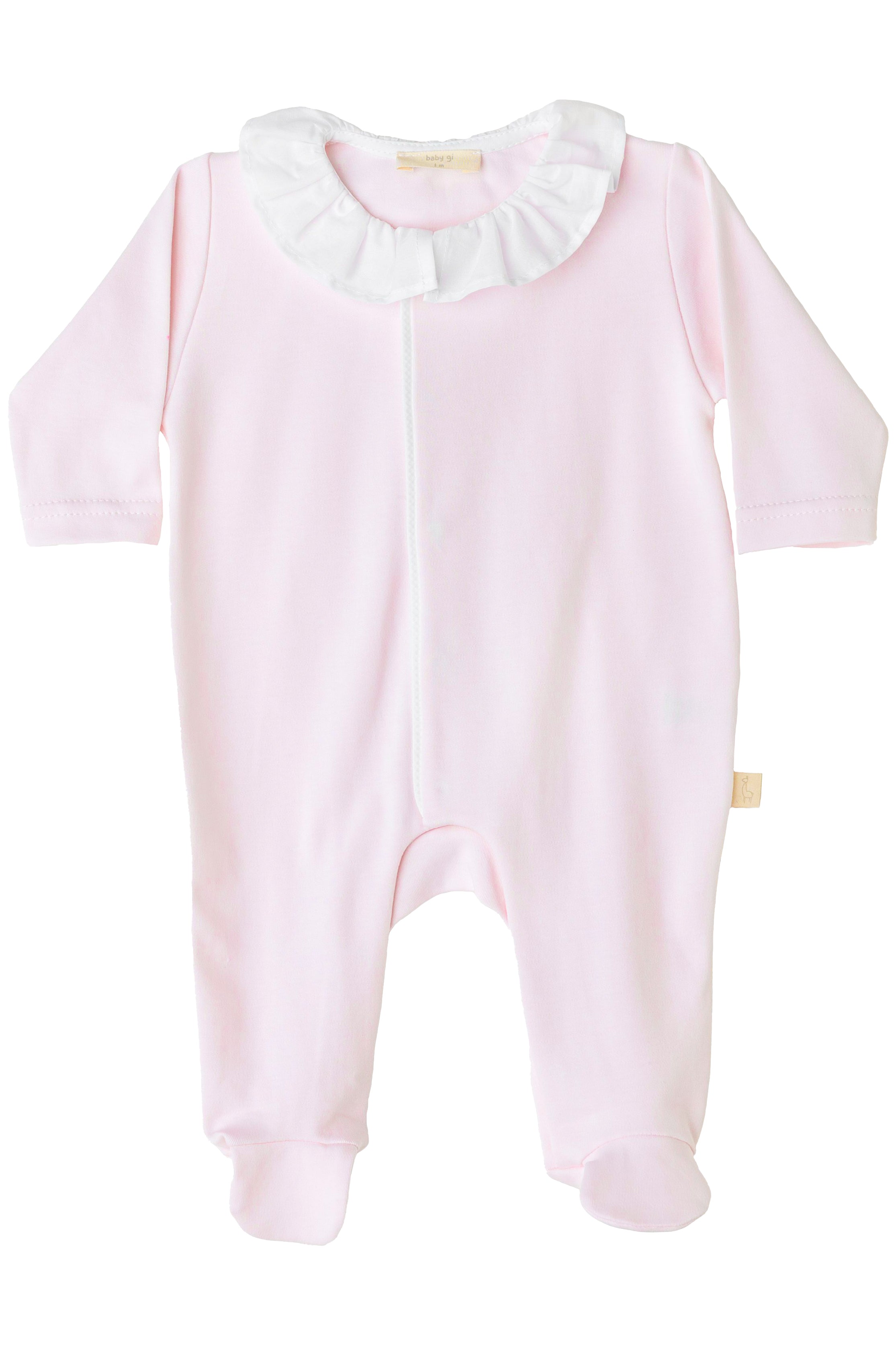 Cotton Angel Wing Ruffle Collar Baby Sleepsuit - Soft & Comfortable Newborn Pajamas for Girls & Boys - Perfect for Bedtime, Photography & Special Occasions