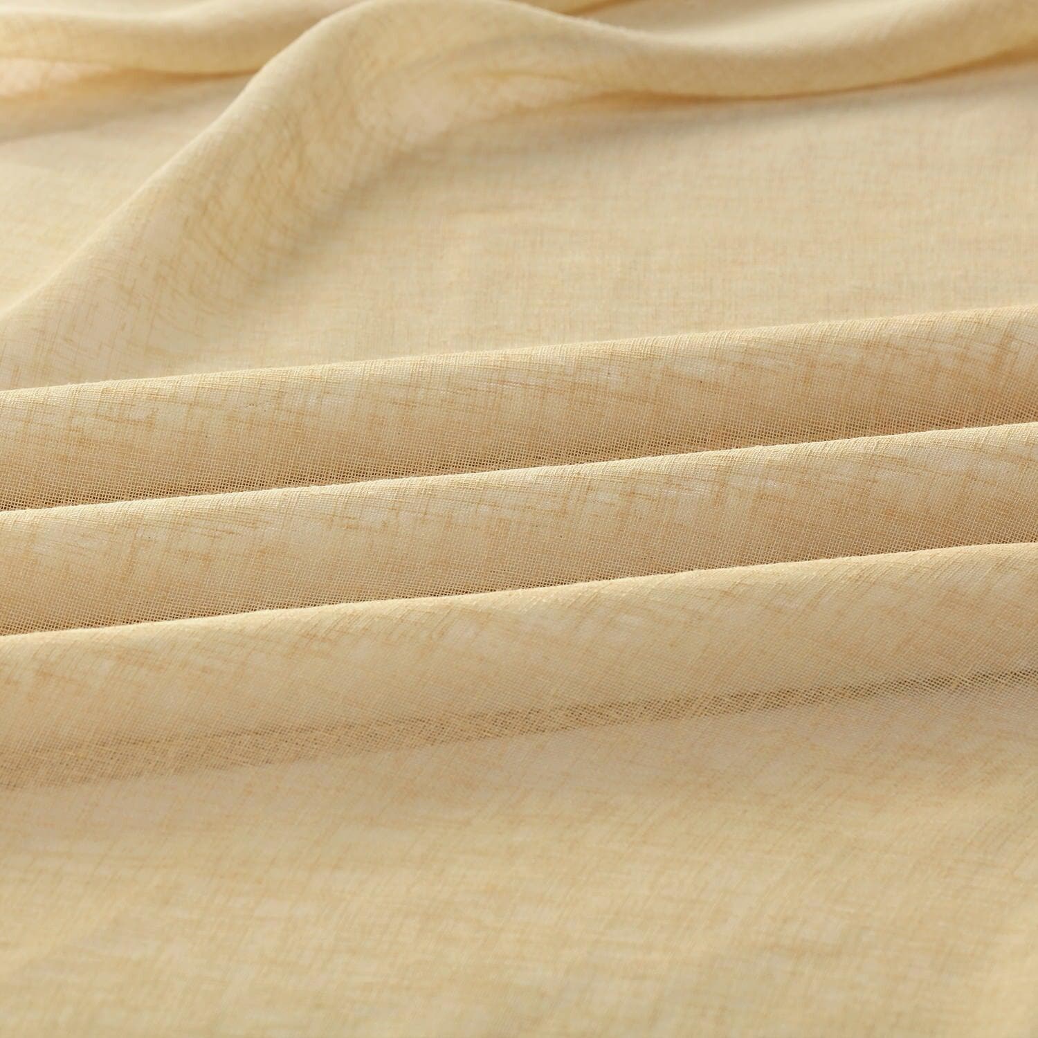 Golden Haze Textured Faux Linen Fabric Swatch - Premium Home Decor & Upholstery Material for DIY Projects, Curtains, and Pillow Covers