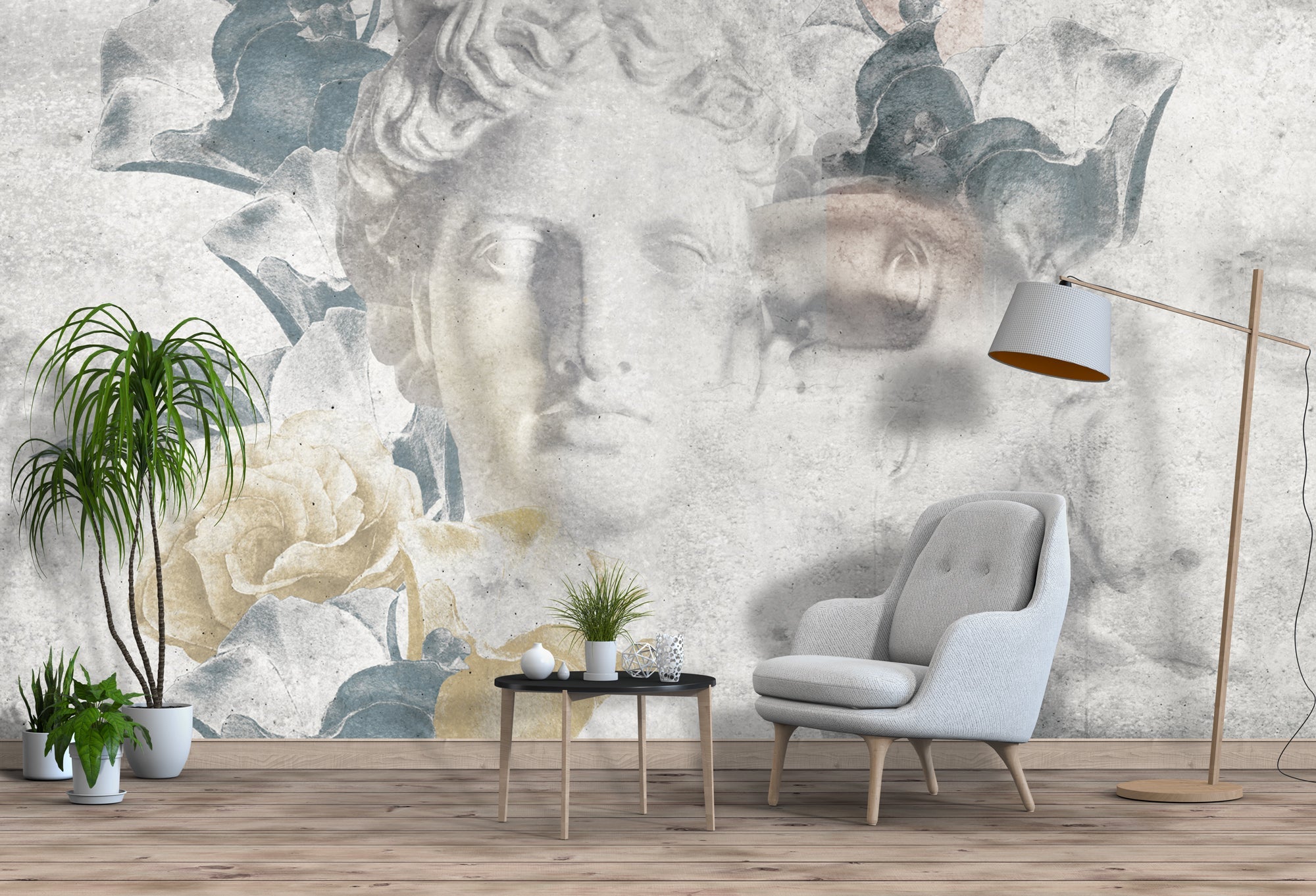 Clouds Face Wallpaper Mural - Stunning 3D Wall Decals for Living Room & Bedroom | Modern Home Decor for Walls