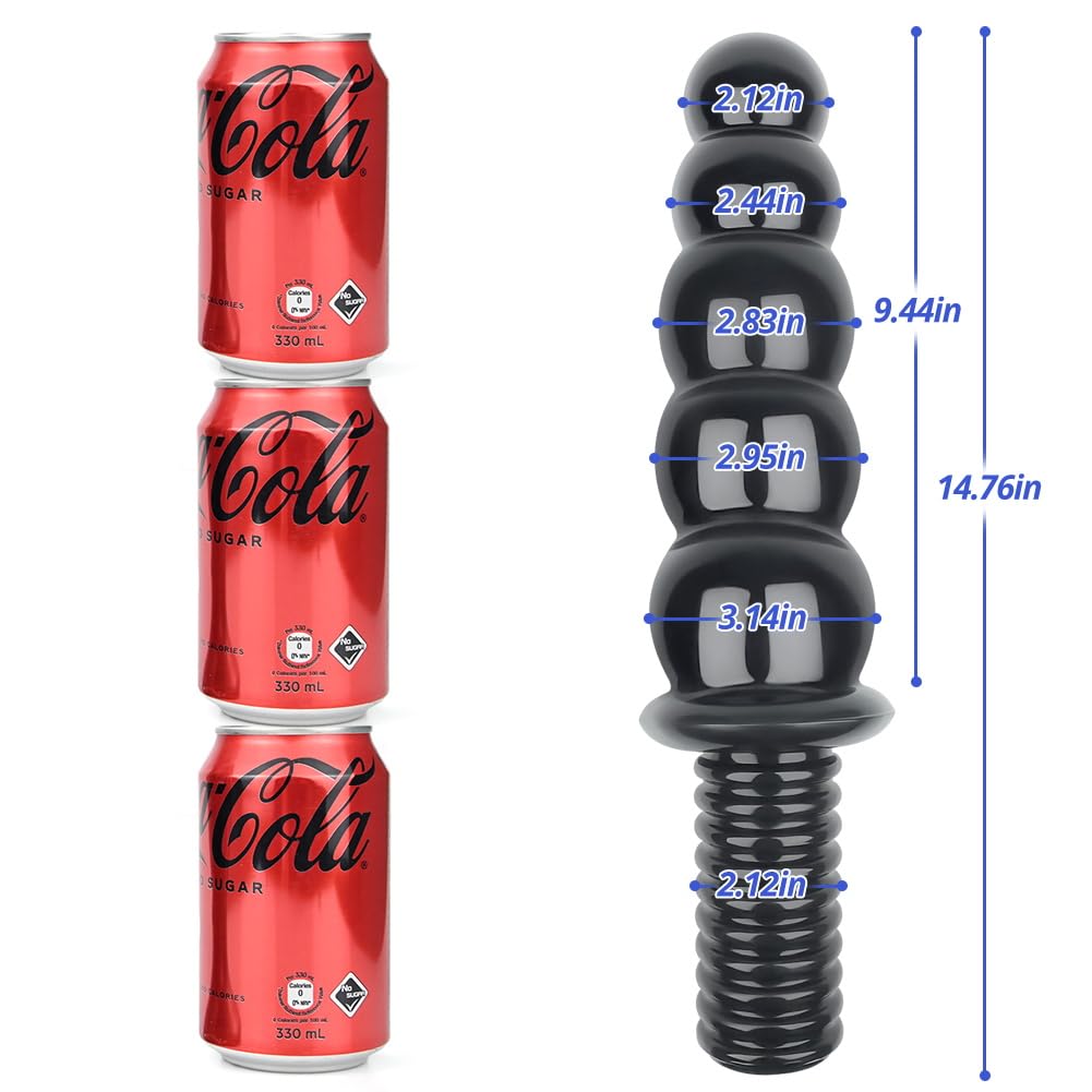 Extra Large Anal Beads Butt Plug with Non-Slip Handle | Long Anal Dildo for G-Spot & Prostate Stimulation | Premium Sex Toy for Men, Women & Couples | Perfect for Solo Play & Partnered Exploration