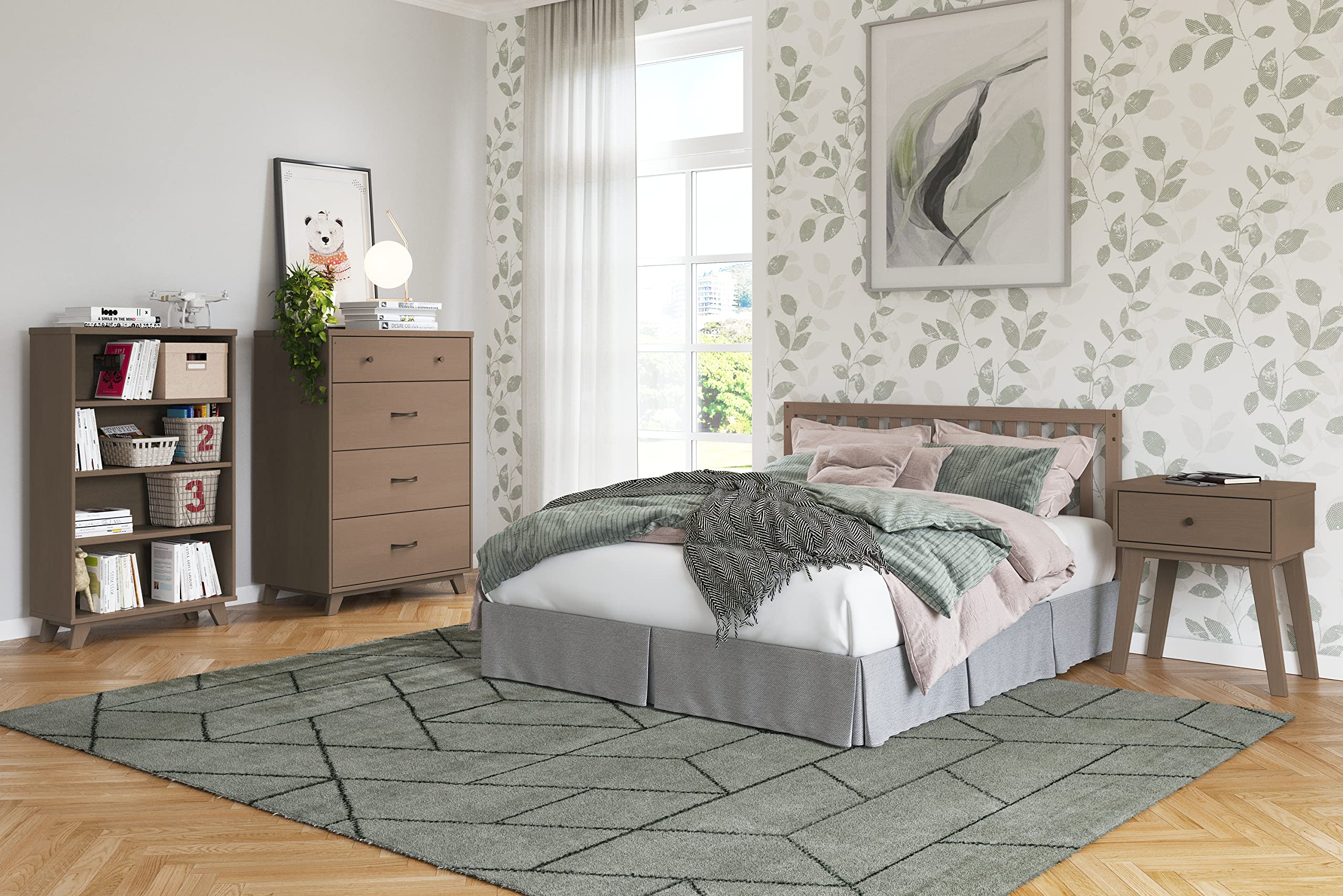 Child Craft SOHO 4-in-1 Convertible Crib - Convertible Baby Crib to Day Bed, Toddler Bed & Full Size Bed with 3 Adjustable Mattress Heights | Non-Toxic & Baby-Safe Finish in Dusty Heather | Perfect for Nursery, Bedroom Transition & Growing Families