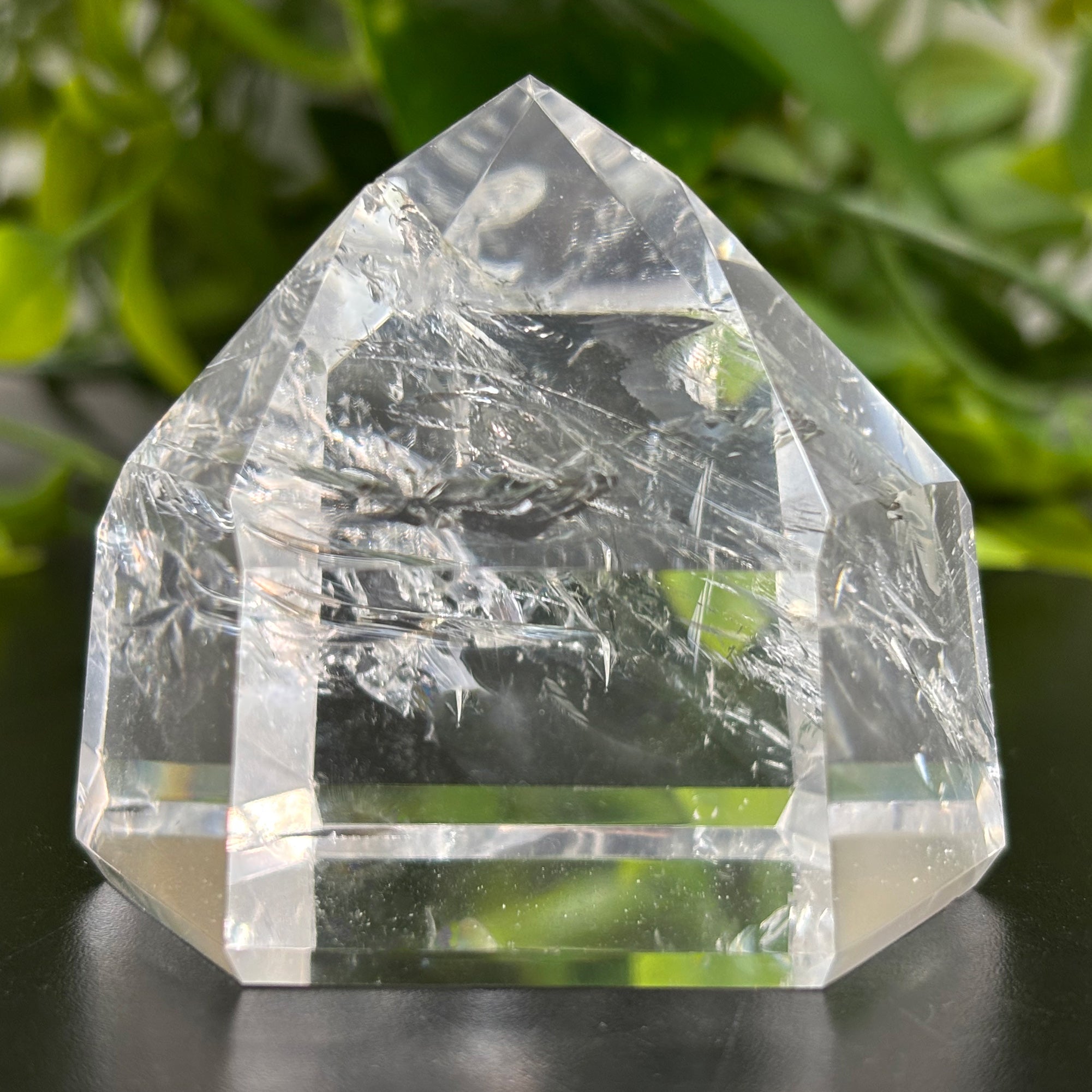 Natural Clear Quartz Crystal Tower – Raw Healing Gemstone Obelisk for Energy Amplification, Meditation & Spiritual Growth | Polished Mineral Point for Collectors, Home Decor & Feng Shui | Perfect for Yoga Studios, Altars & Healing Spaces (RPO450)