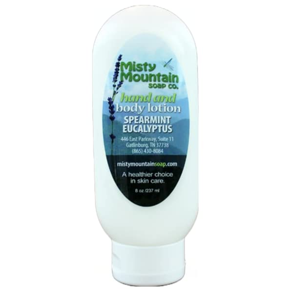 Spearmint Eucalyptus Hand & Body Lotion - 8 oz Moisturizing Cream for Dry Skin - Perfect for Spa, Massage & Daily Hydration