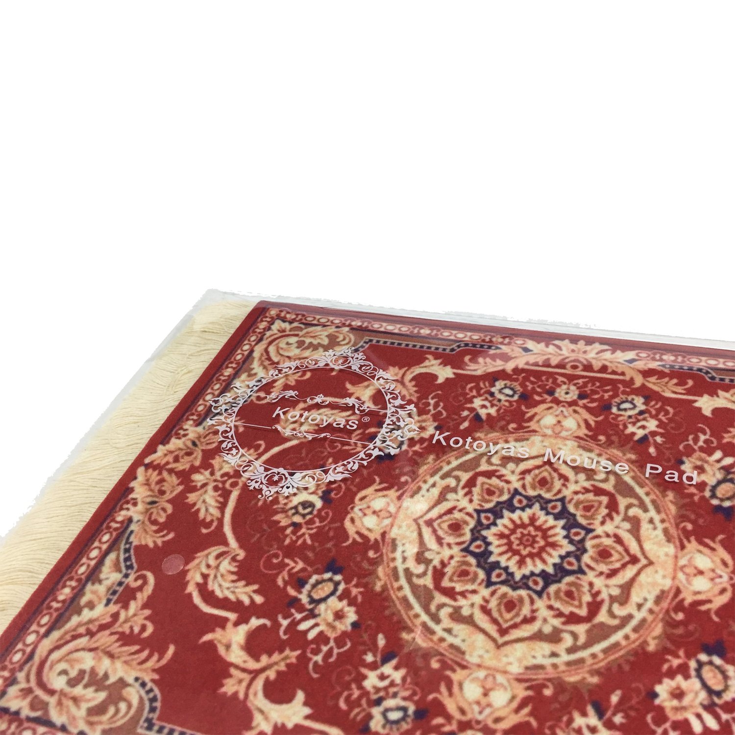 Persian Style Carpet Mouse Pad - Luxurious Red Passion Design for Gaming & Office Use - Ergonomic Desk Accessory for Computer, Laptop & Workspace Decor