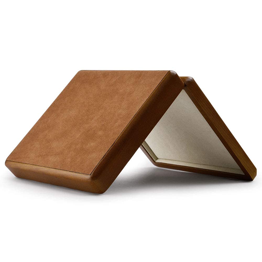 Oirlv Solid Wood Jewelry Box Organizer - Earrings & Ring Storage Tray with Lid, Creamy-White Flat Box for Dresser & Vanity | Perfect for Bedroom, Bathroom & Travel